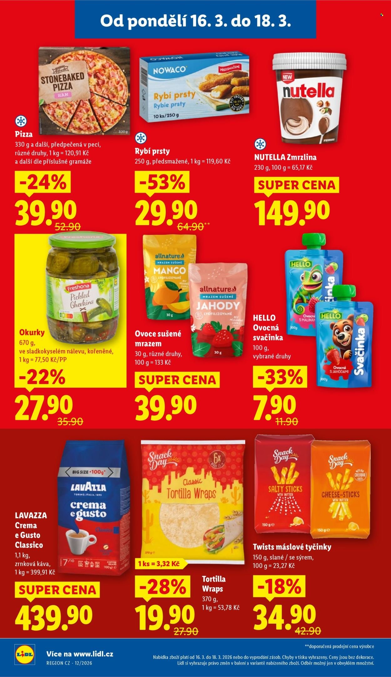 LIDL leták - Od pondělí 16.3.2026 (2026-03-16 - 2026-03-18)