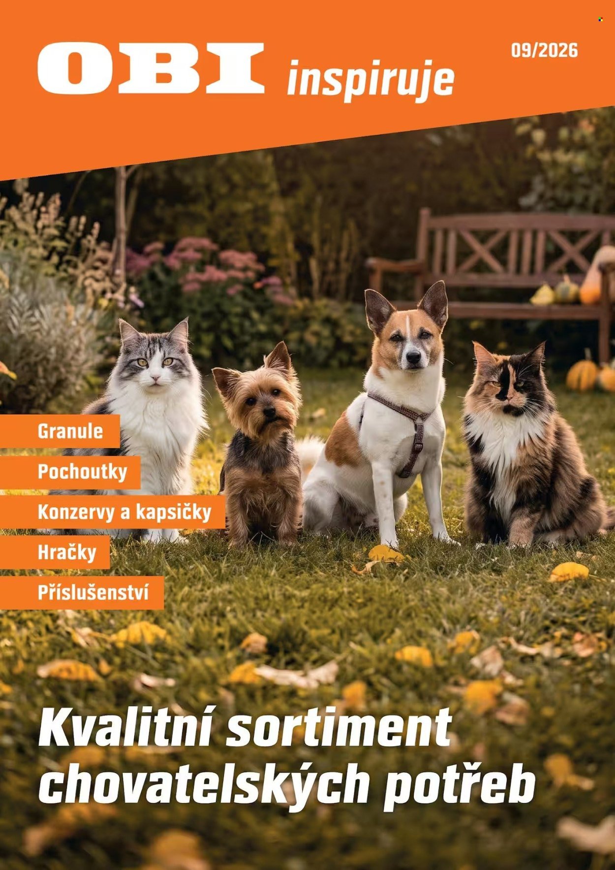 OBI leták - Kvalitní sortiment chovatelských potřeb