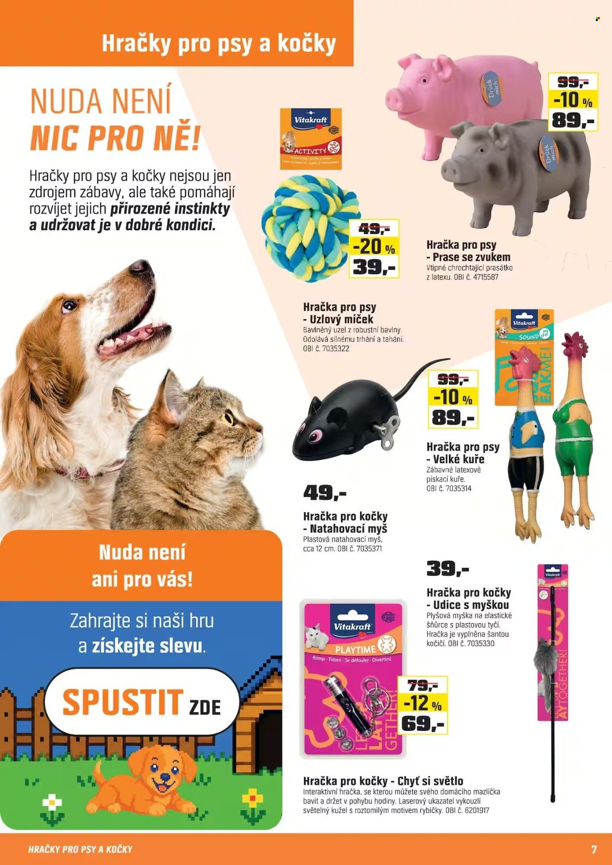 OBI leták - Kvalitní sortiment chovatelských potřeb
