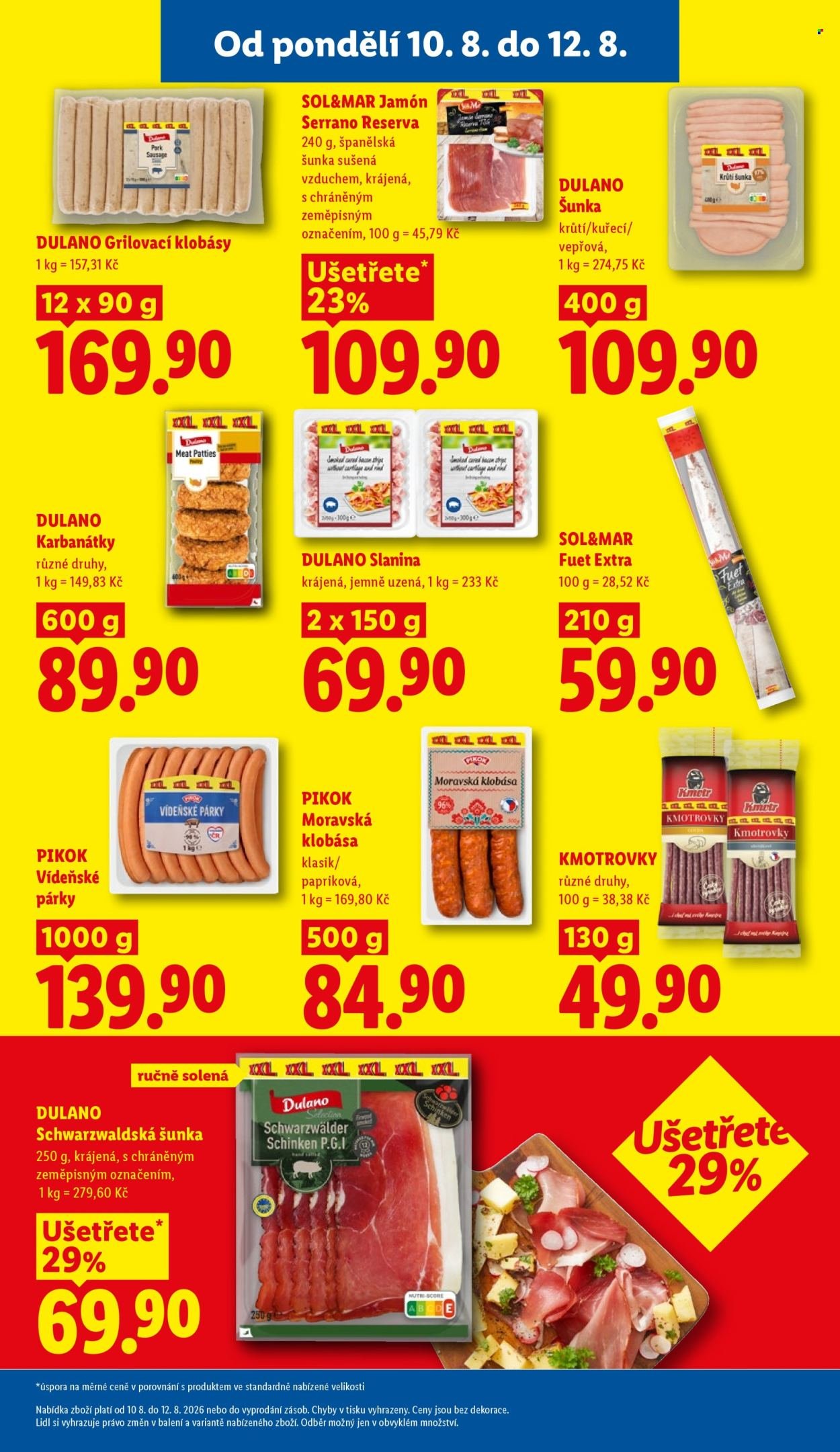 LIDL leták - Od pondělí 10.8.2026