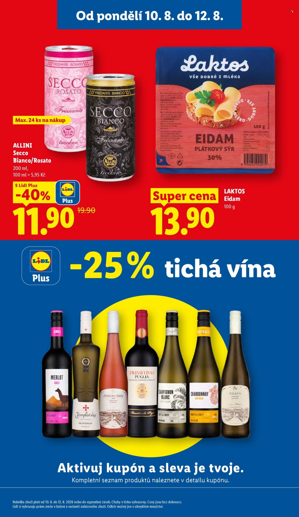 LIDL leták - Od pondělí 10.8.2026