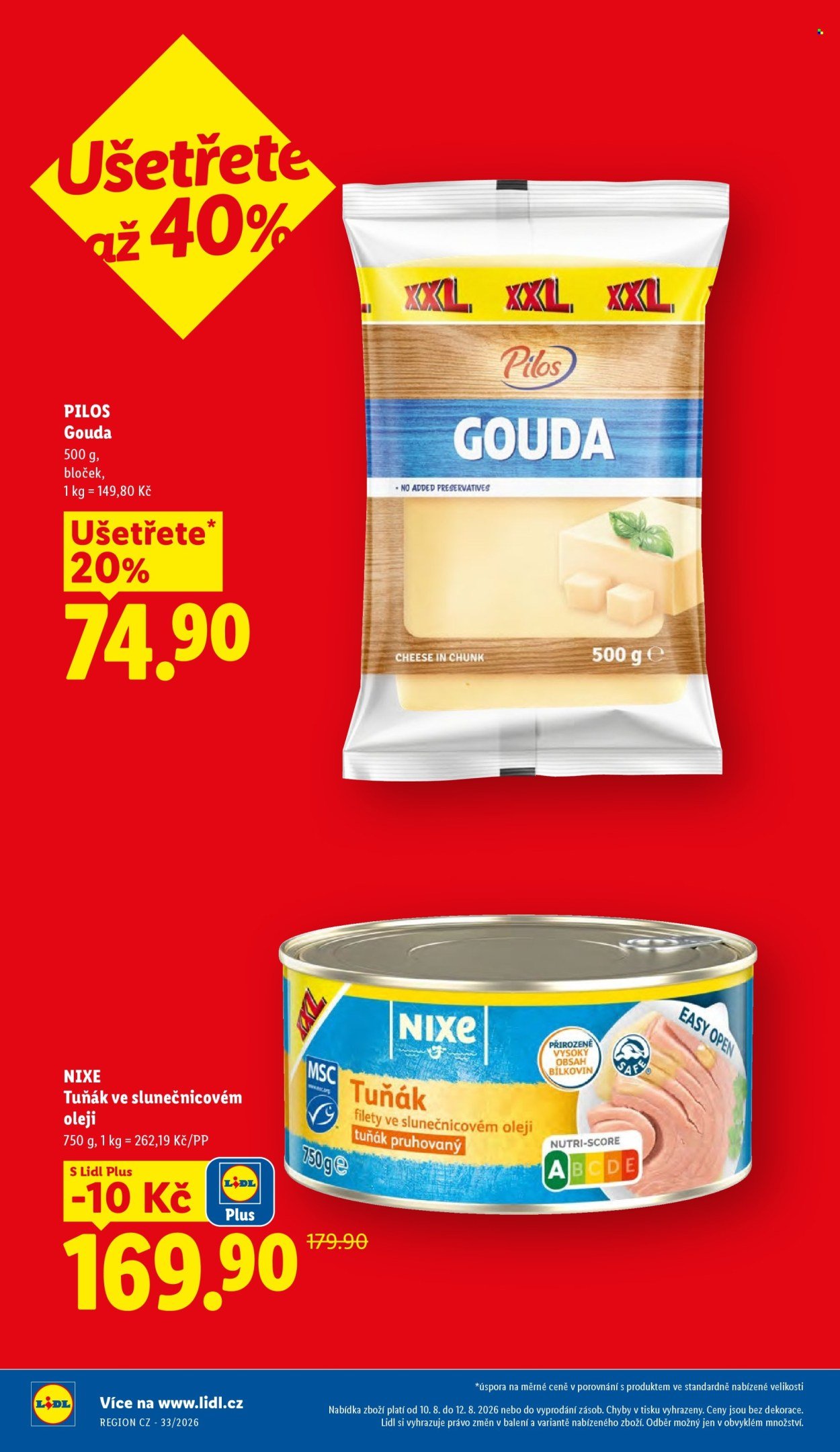 LIDL leták - Od pondělí 10.8.2026