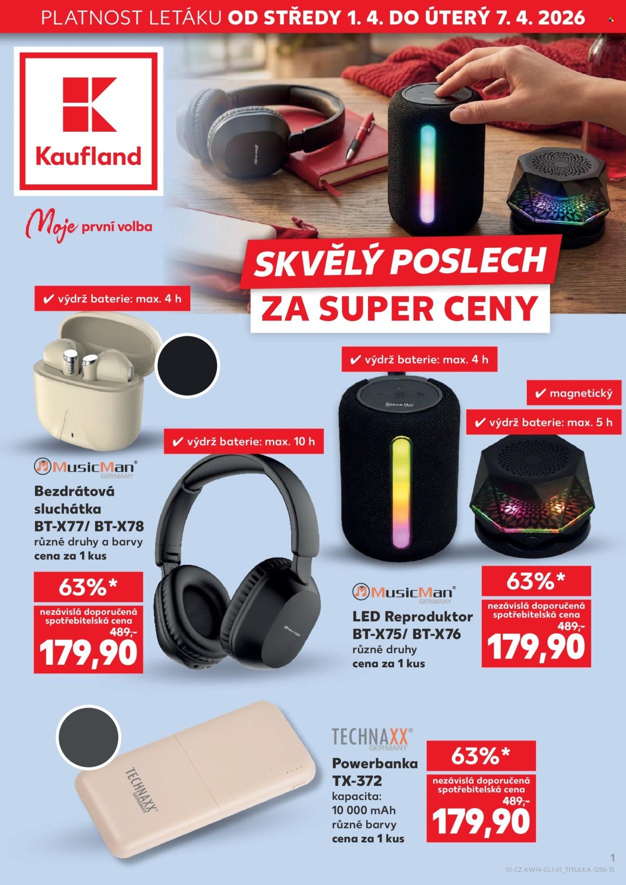 KAUFLAND leták - Skvělý poslech za super ceny (2026-04-01 - 2026-04-07)