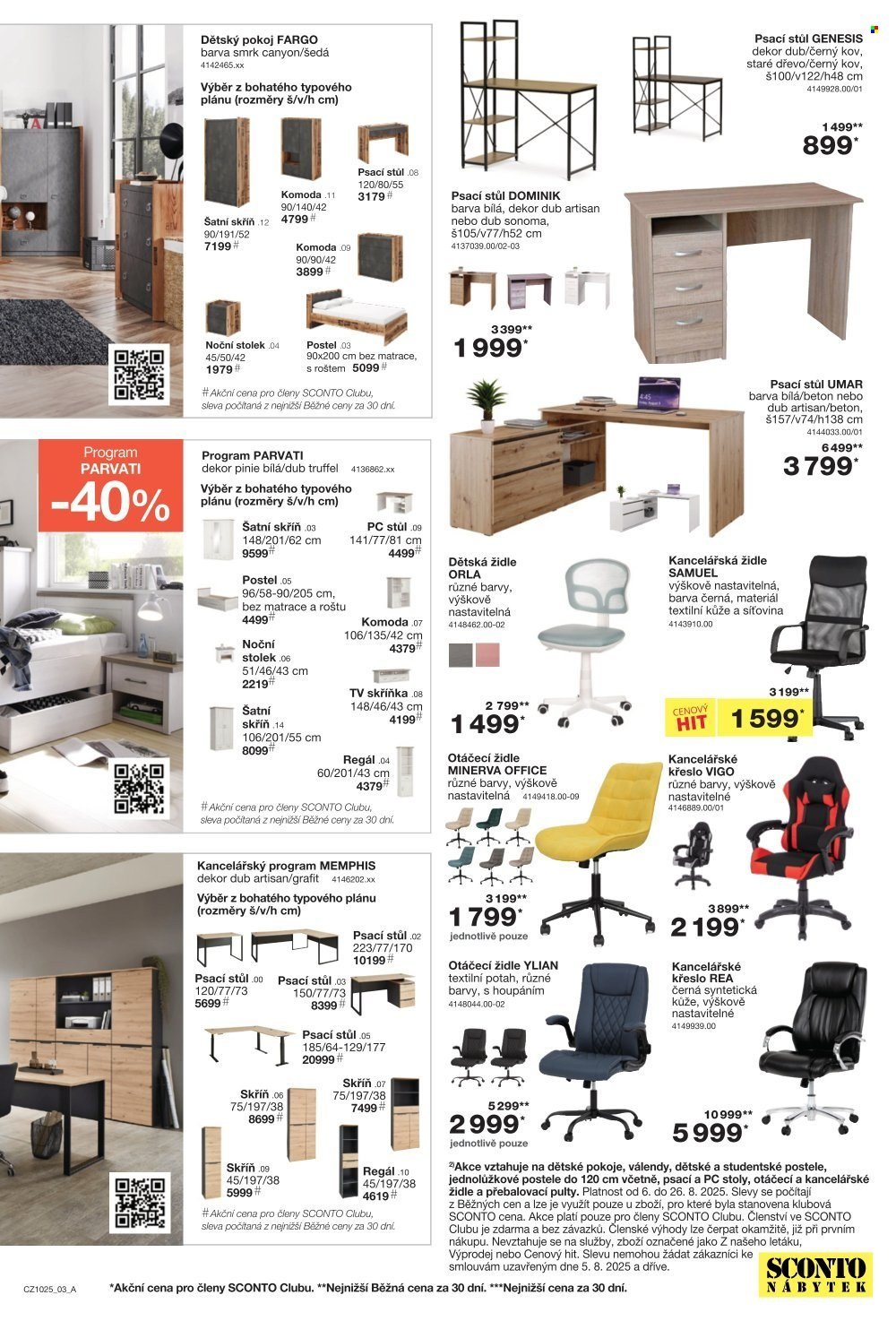 SCONTO NÁBYTEK leták - -40% na dětské pokoje (2025-08-06 - 2025-08-26)