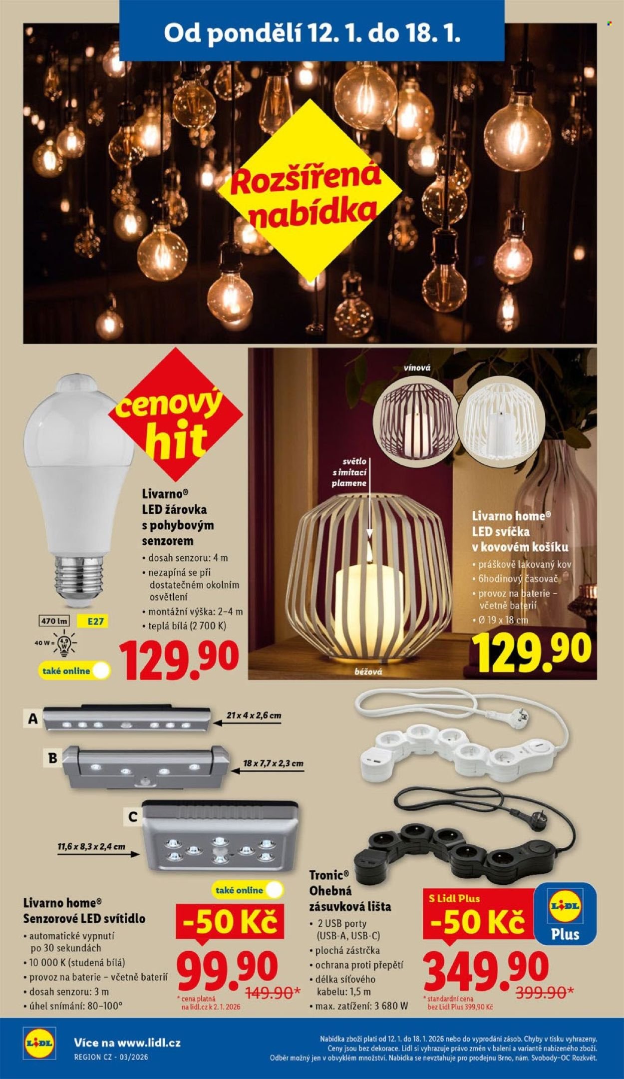 LIDL leták - Spotřební zboží (2026-01-12 - 2026-01-18)