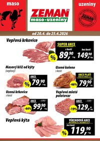 ZEMAN MASO-UZENINY leták - Od pondělí 20.4.2026 (2026-04-20 - 2026-04-25)