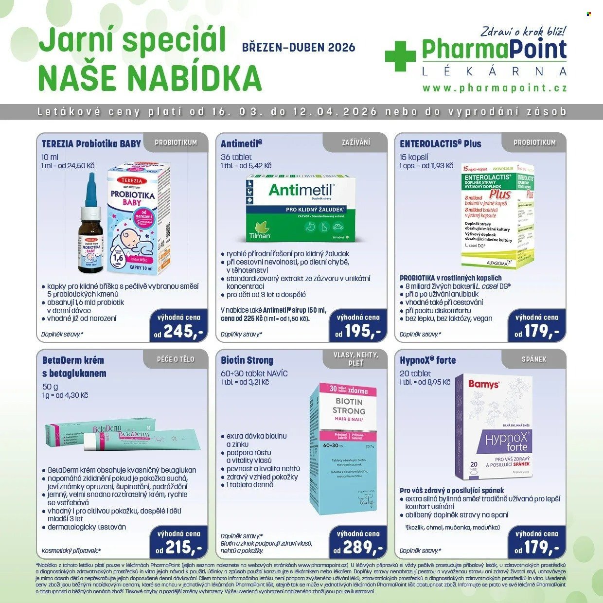 PHARMAPOINT leták - Jarní speciál (2026-03-16 - 2026-04-12)