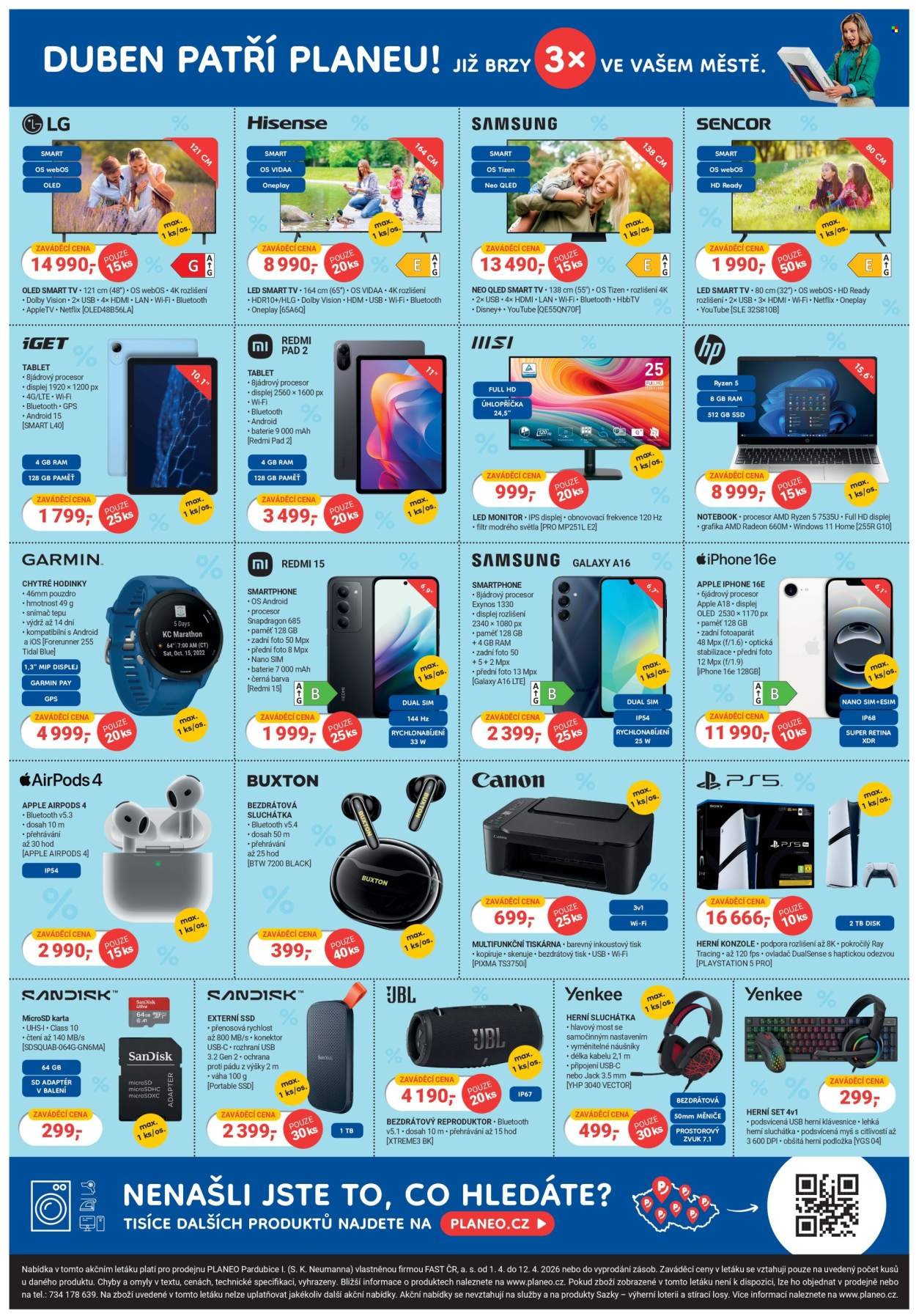 PLANEO ELEKTRO leták - Dne 1.4. otevíráme novou prodejnu v Pardubicích (2026-04-01 - 2026-04-12)