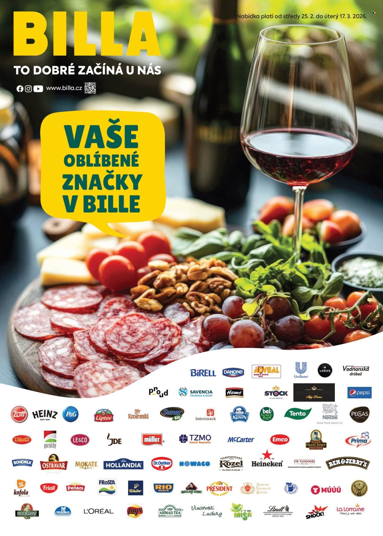 BILLA leták - Vaše oblíbené značky (2026-02-25 - 2026-03-17)