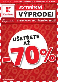 KAUFLAND leták - Extrémní výprodej vybraného spotřebního zboží (2026-01-21 - 2026-01-27)
