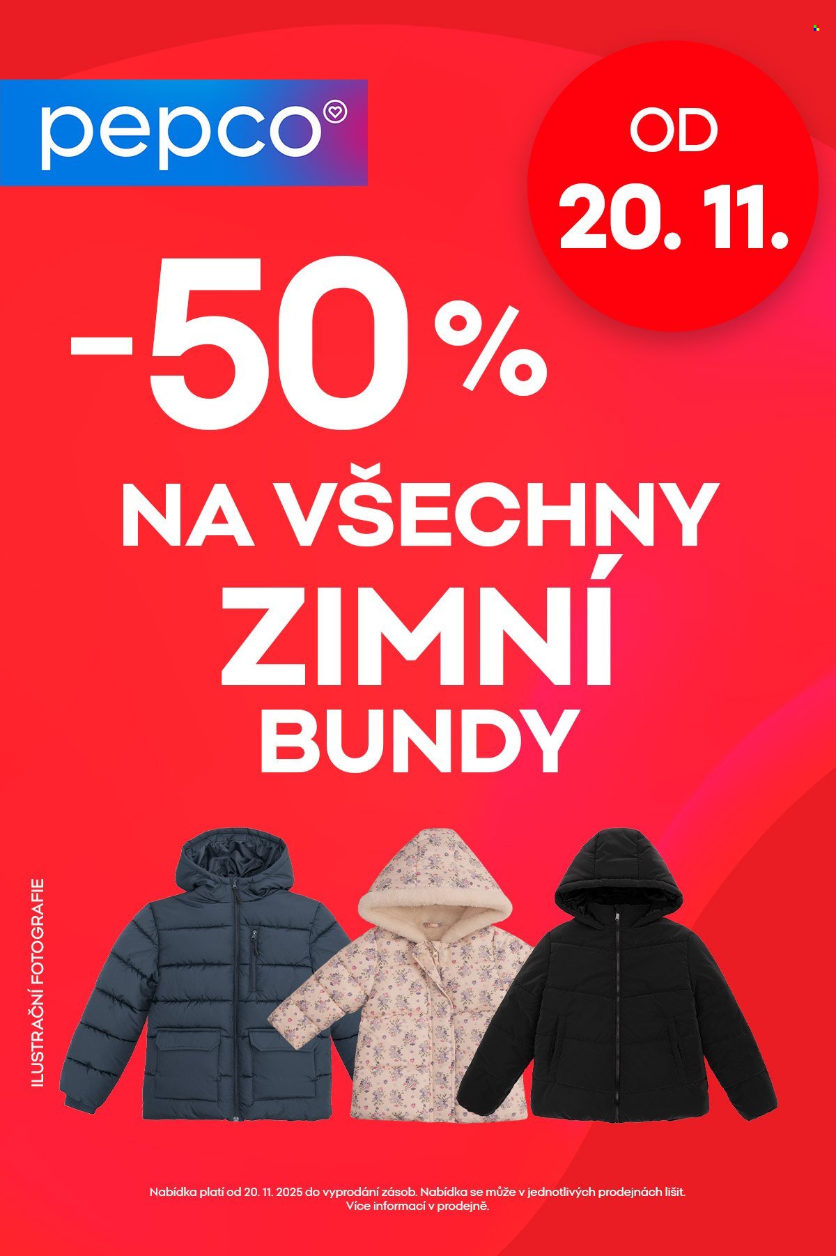 PEPCO leták - -50% na všechny zimní bundy (2025-11-21)