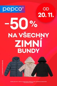 PEPCO leták - -50% na všechny zimní bundy (2025-11-21)