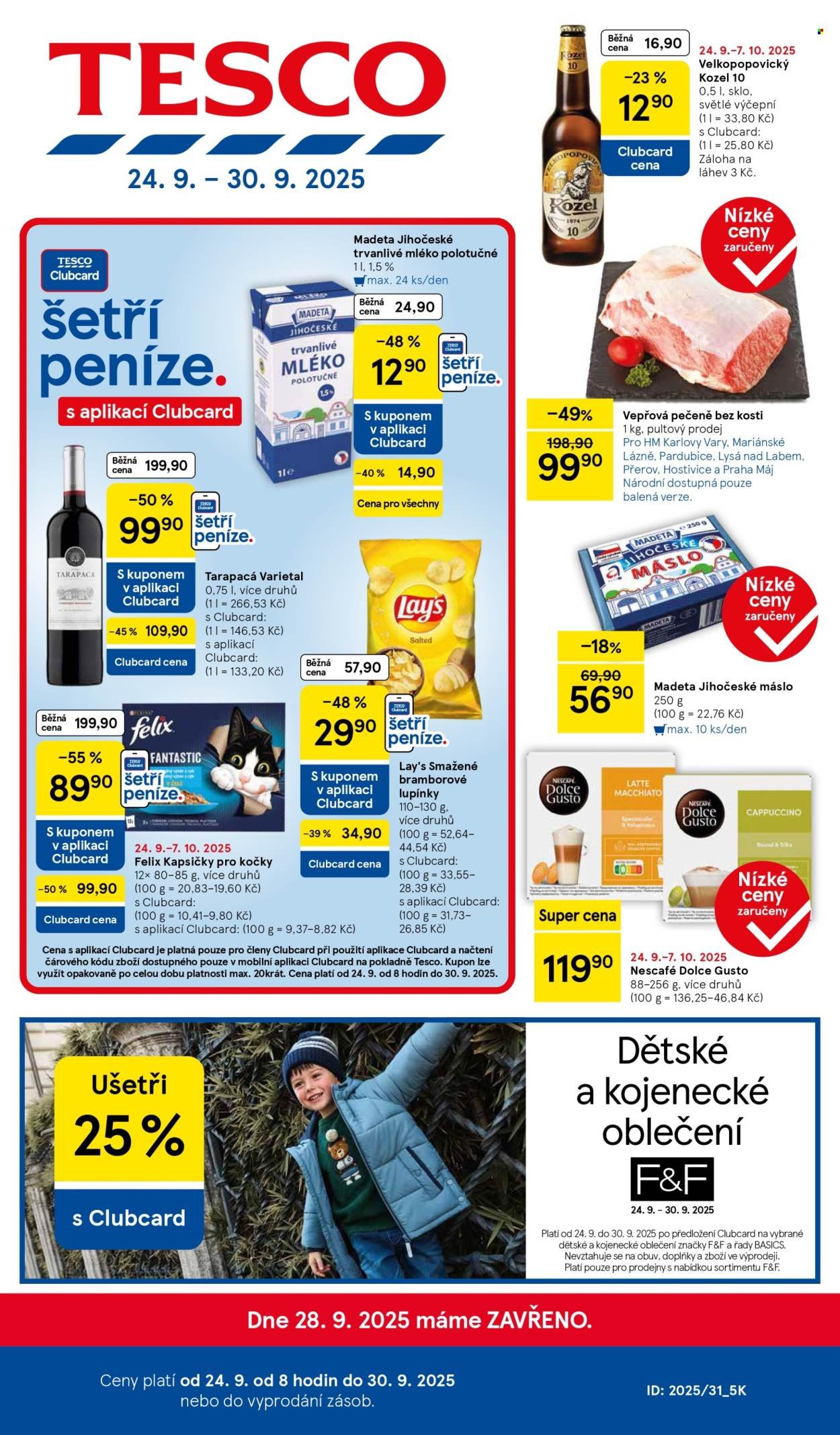 TESCO leták - Clubcard šetří peníze. (2025-09-24 - 2025-09-30)