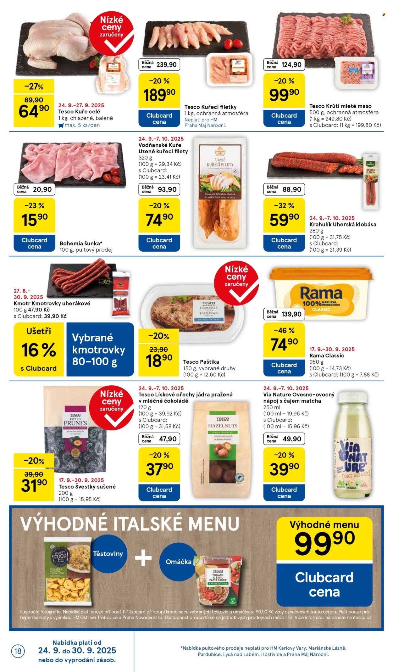 TESCO leták - Clubcard šetří peníze. (2025-09-24 - 2025-09-30)