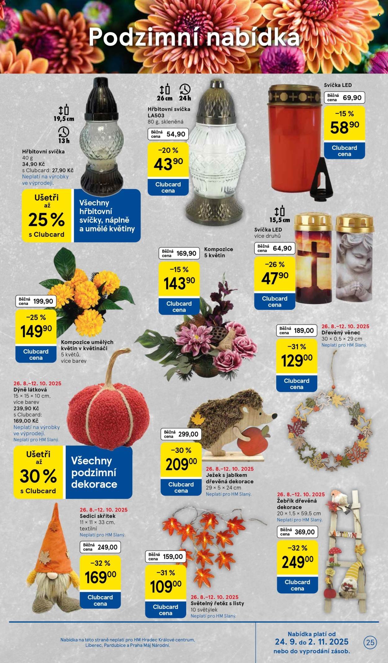 TESCO leták - Clubcard šetří peníze. (2025-09-24 - 2025-09-30)