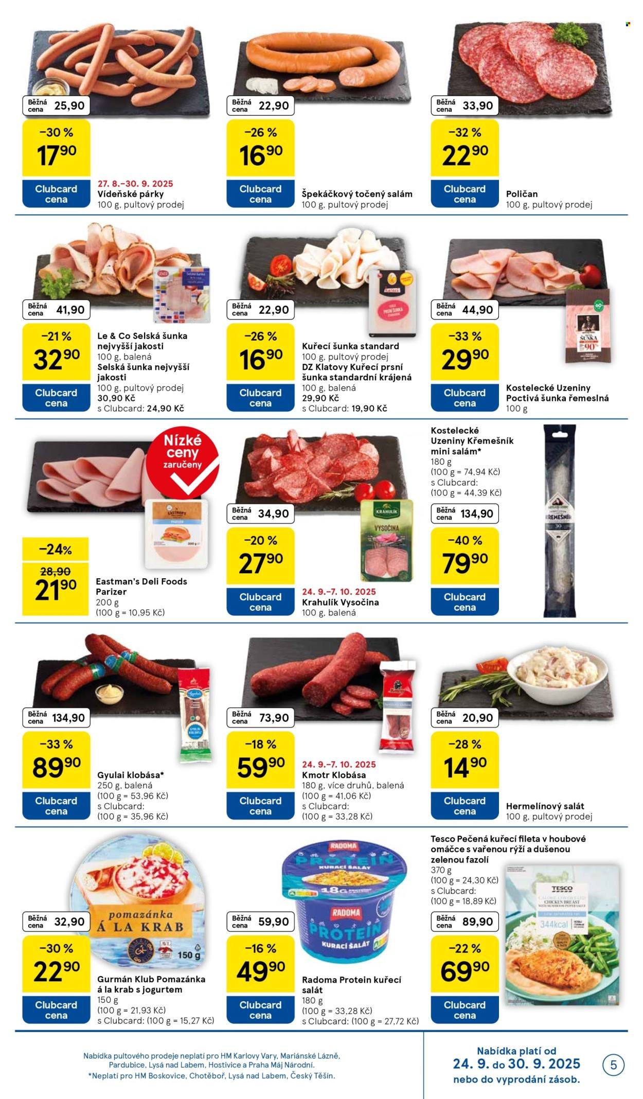 TESCO leták - Clubcard šetří peníze. (2025-09-24 - 2025-09-30)