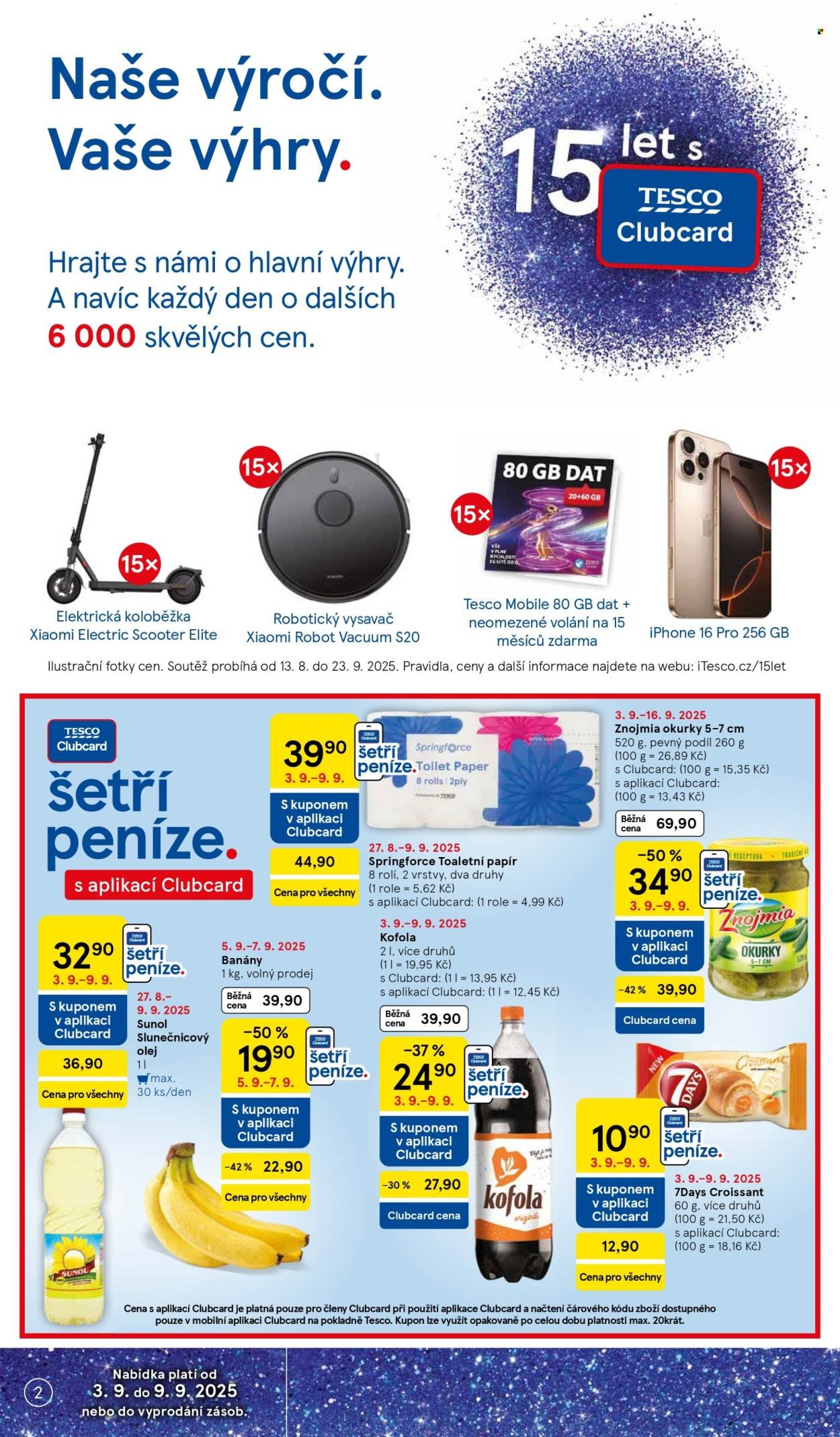TESCO leták - 15 let s Clubcard (2025-09-03 - 2025-09-09)