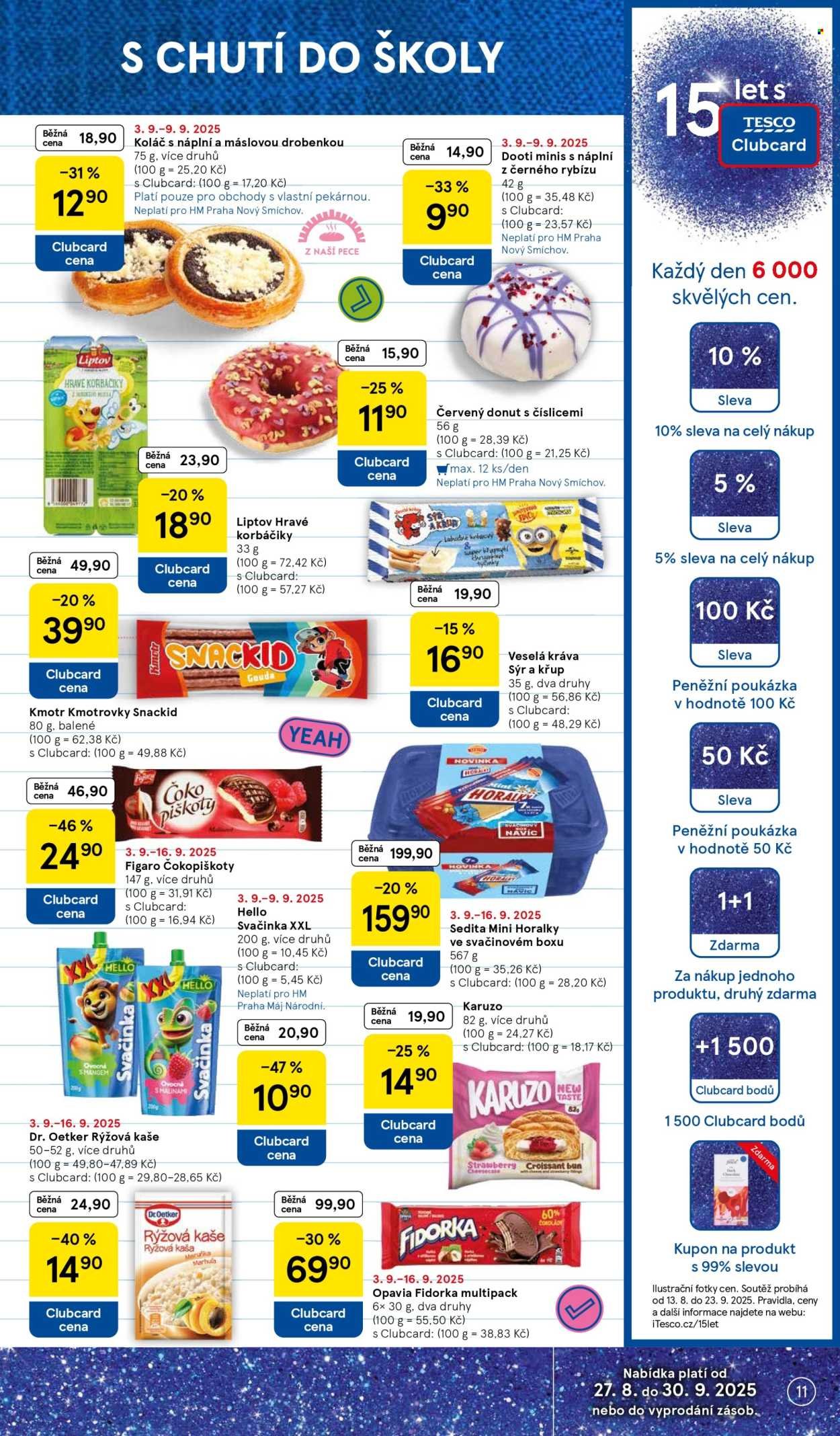 TESCO leták - 15 let s Clubcard (2025-09-03 - 2025-09-09)