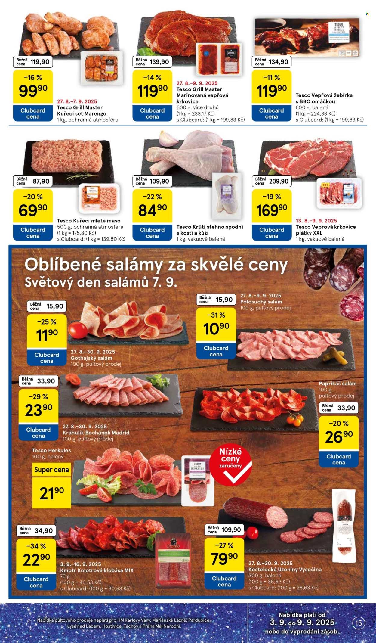 TESCO leták - 15 let s Clubcard (2025-09-03 - 2025-09-09)