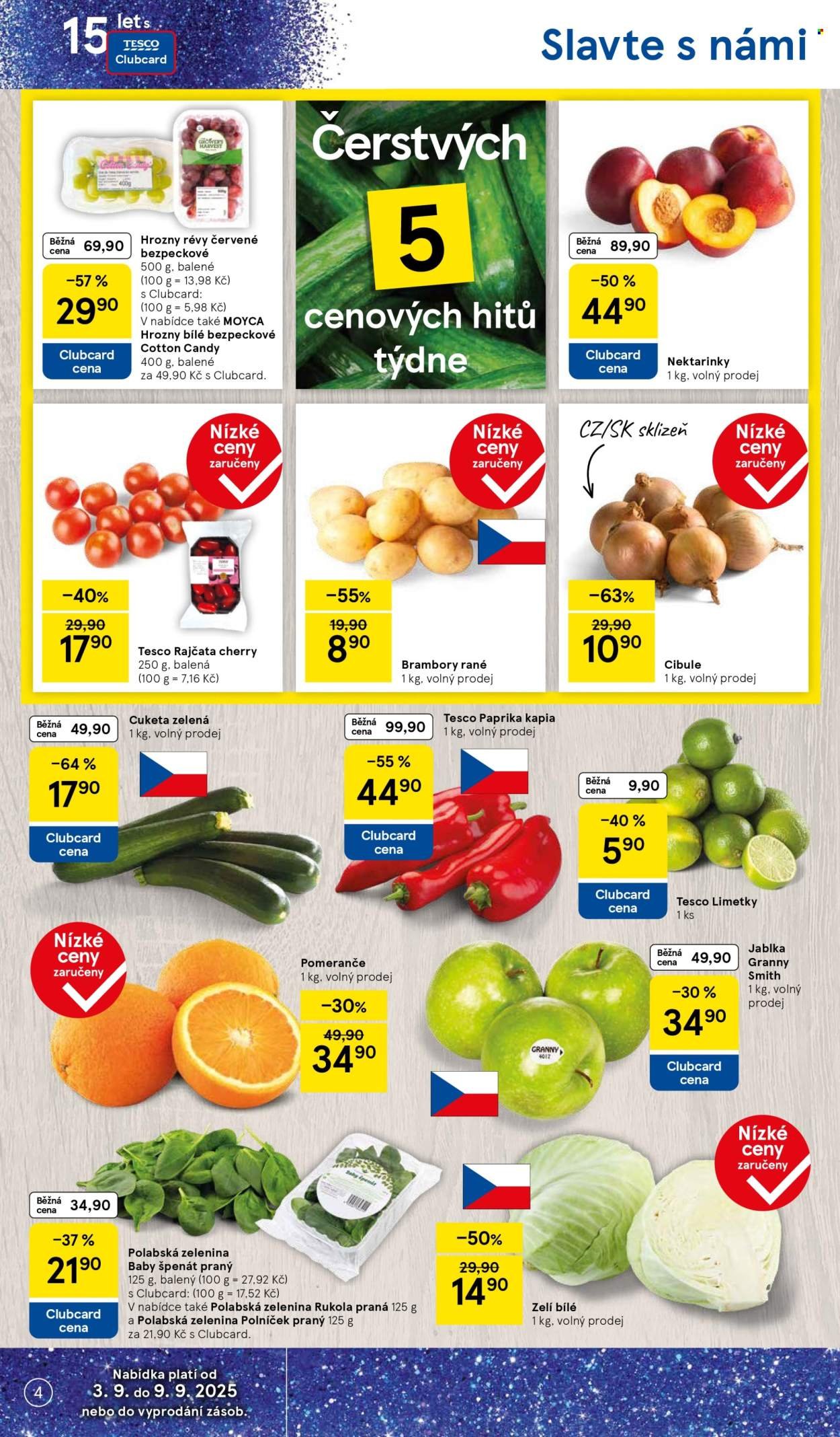 TESCO leták - 15 let s Clubcard (2025-09-03 - 2025-09-09)