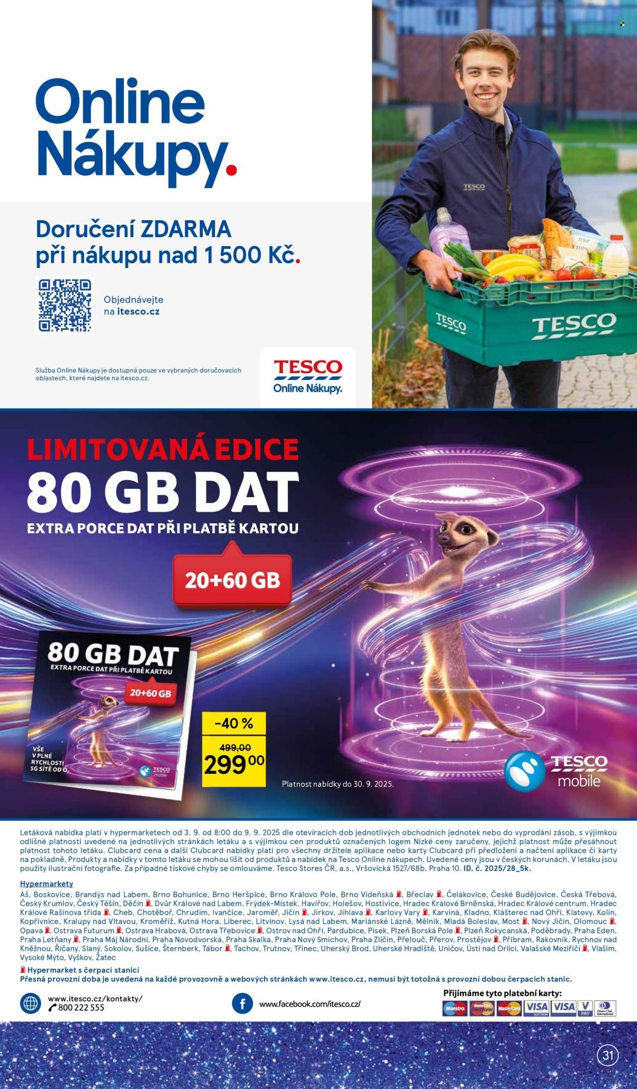 TESCO leták - 15 let s Clubcard (2025-09-03 - 2025-09-09)