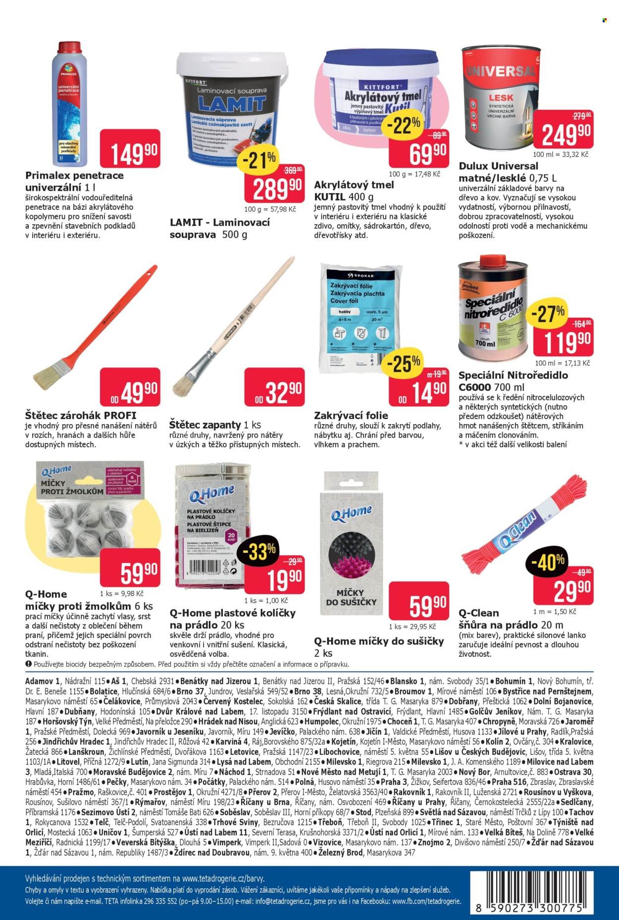 TETA DROGERIE leták - Technický leták