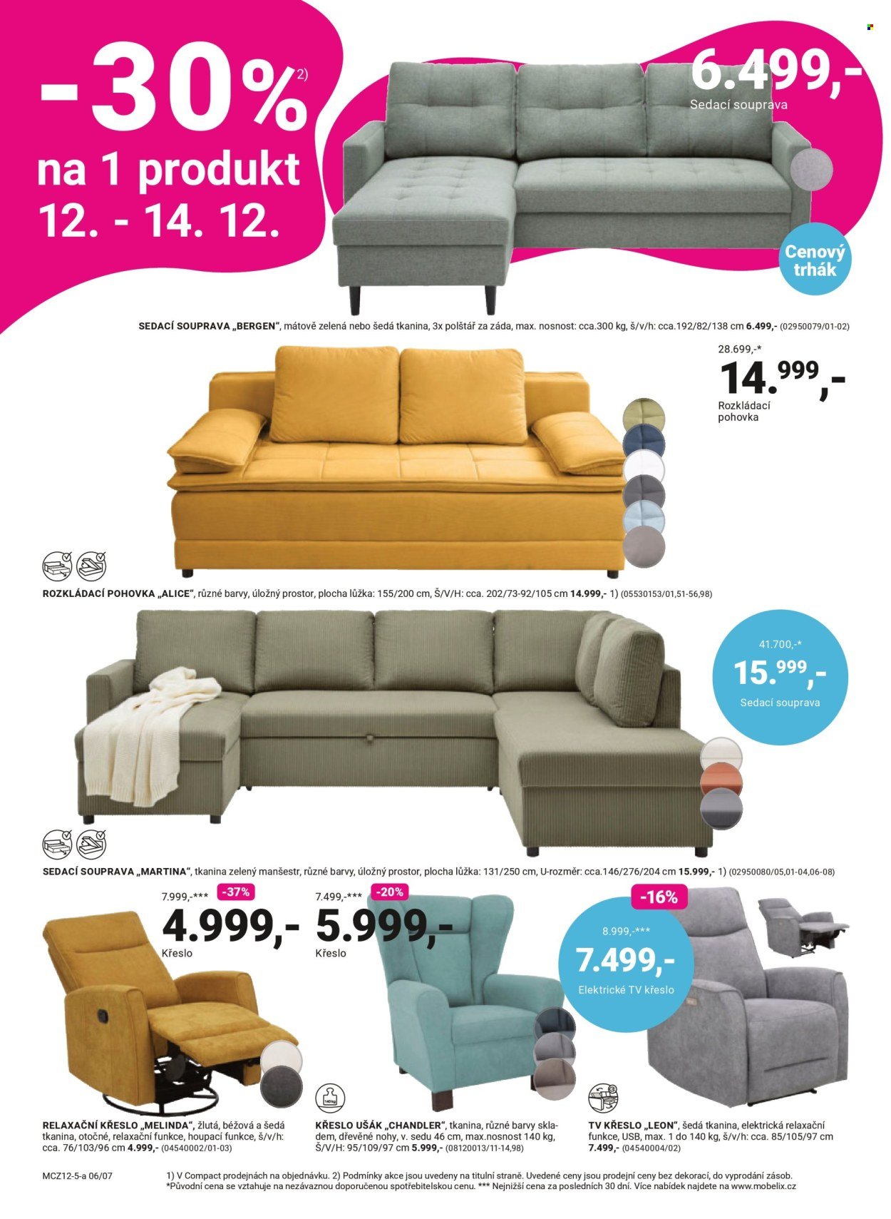 MÖBELIX leták - Vánoční slevy -30% na 1 produkt (2025-12-08 - 2025-12-28)