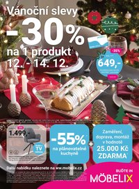 MÖBELIX leták - Vánoční slevy -30% na 1 produkt (2025-12-08 - 2025-12-28)