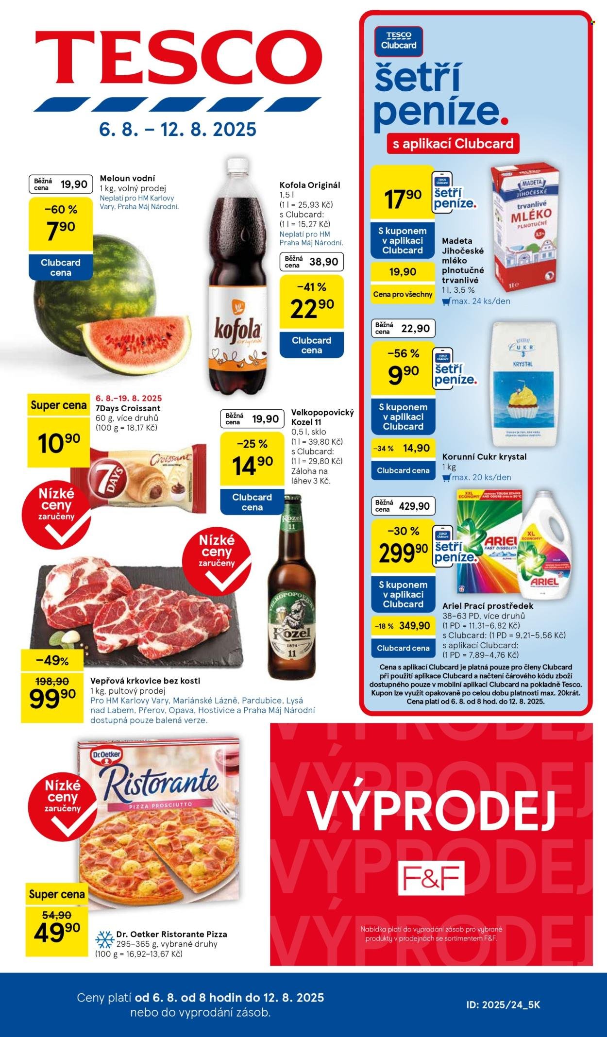 TESCO leták - Clubcard šetří peníze. (2025-08-06 - 2025-08-12)