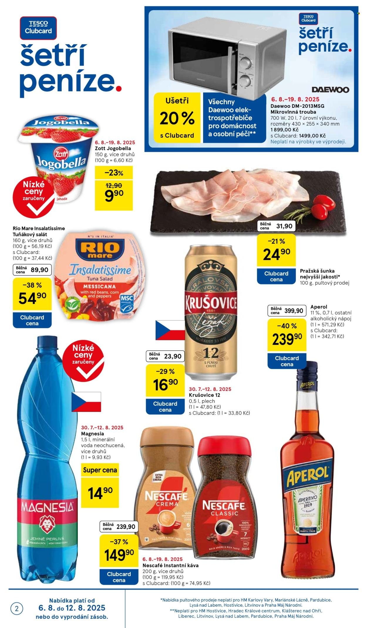 TESCO leták - Clubcard šetří peníze. (2025-08-06 - 2025-08-12)