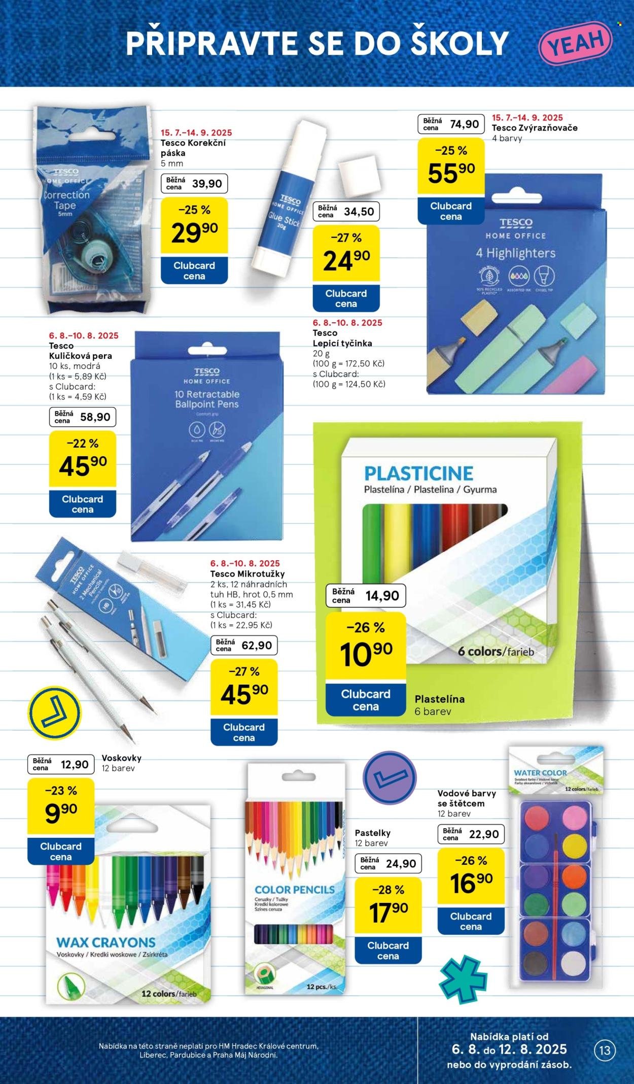 TESCO leták - Clubcard šetří peníze. (2025-08-06 - 2025-08-12)