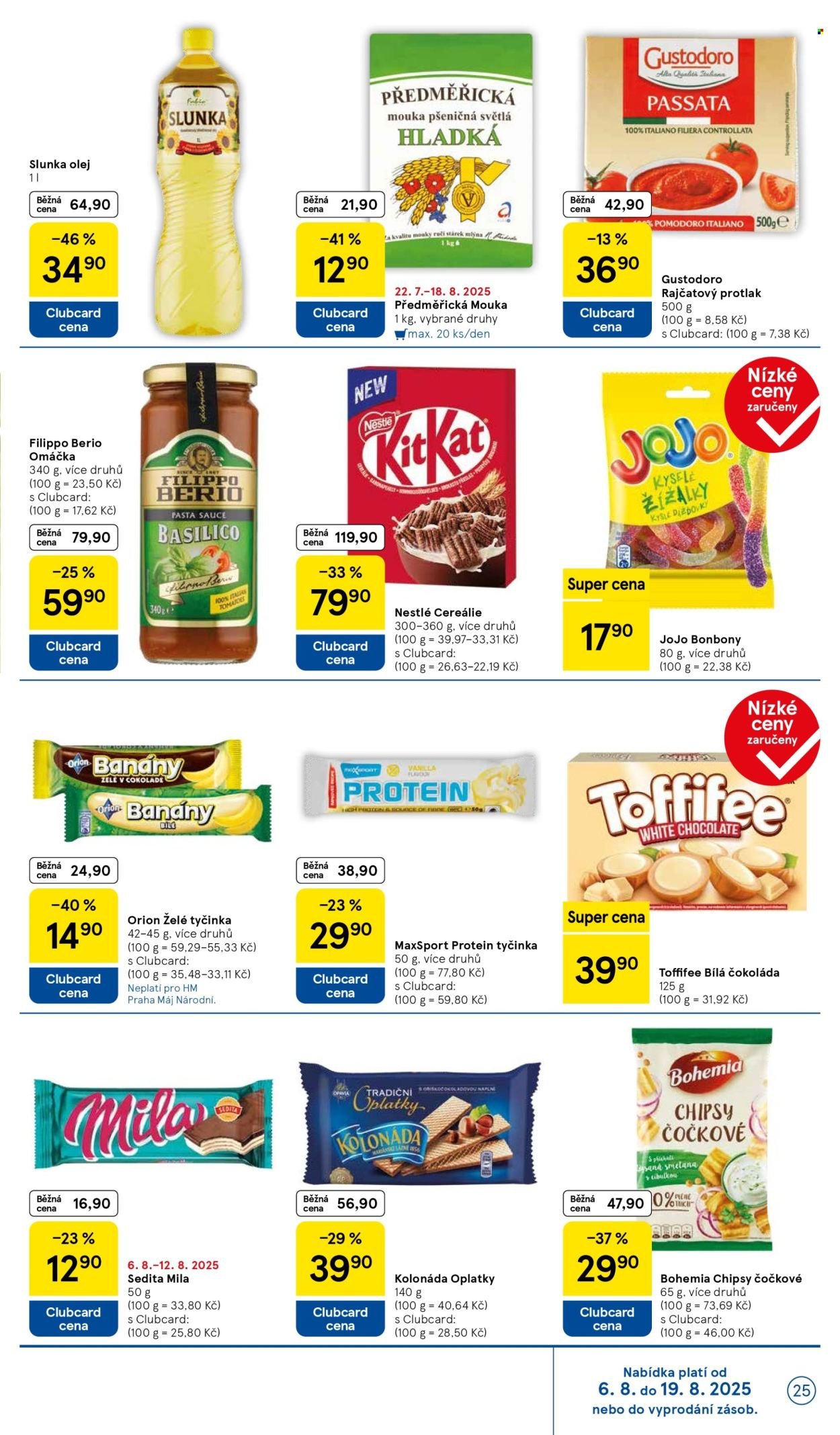 TESCO leták - Clubcard šetří peníze. (2025-08-06 - 2025-08-12)