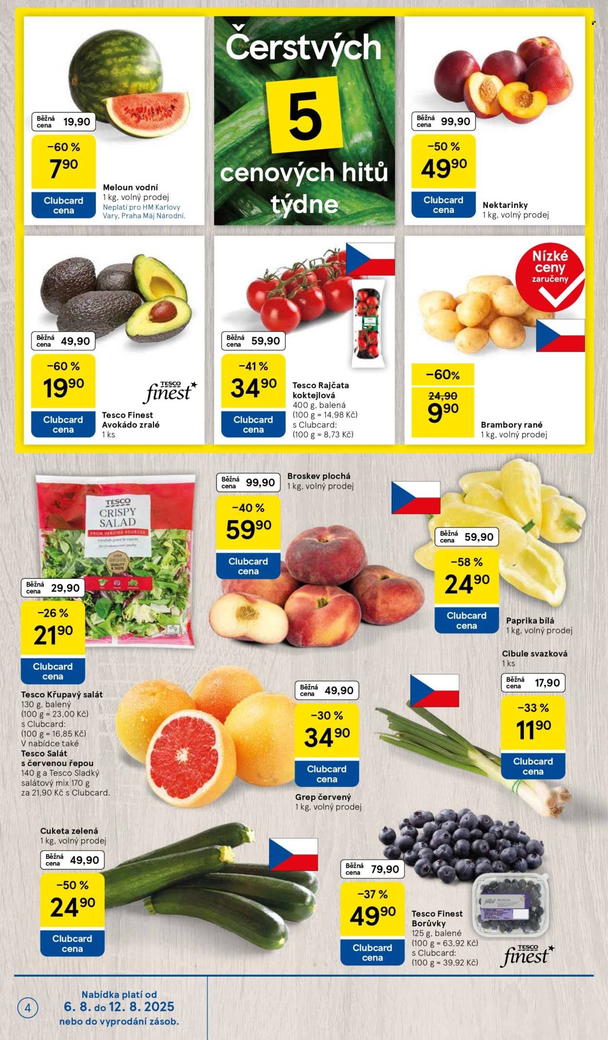 TESCO leták - Clubcard šetří peníze. (2025-08-06 - 2025-08-12)