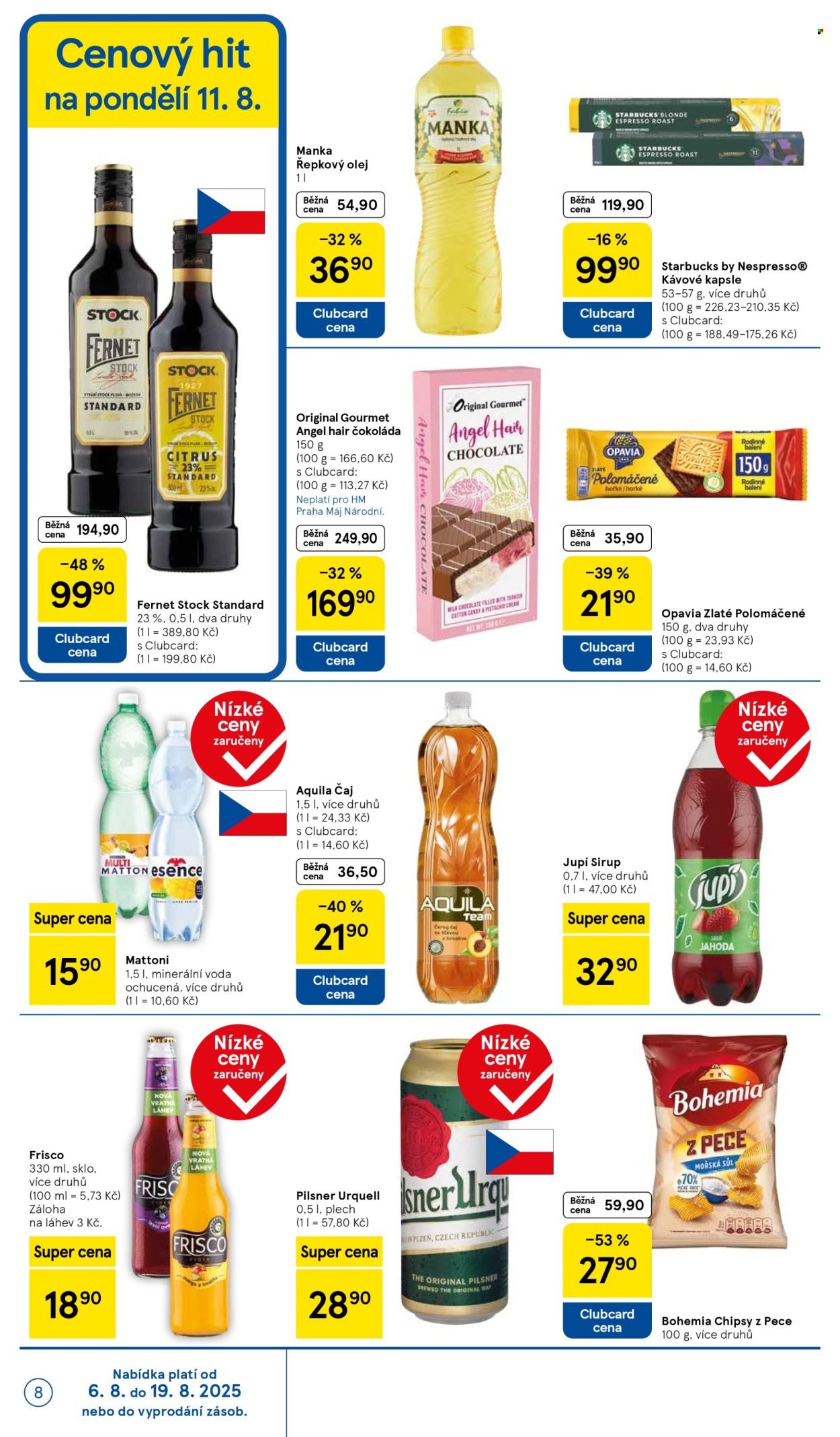 TESCO leták - Clubcard šetří peníze. (2025-08-06 - 2025-08-12)