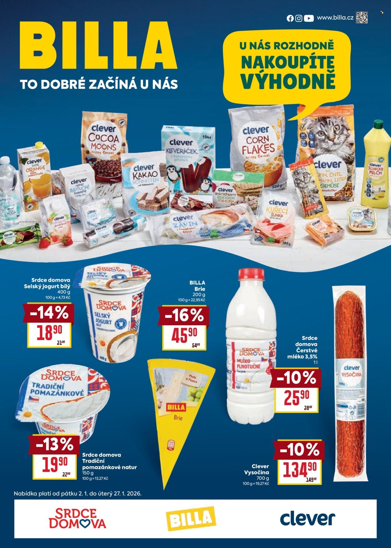 BILLA leták - Naše značky za výhodné ceny (2026-01-02 - 2026-01-27)