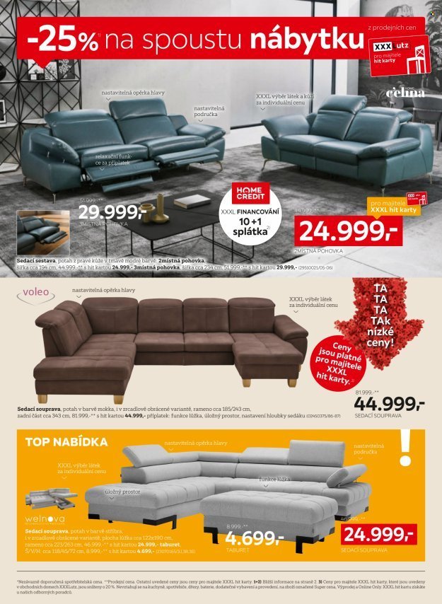 XXXLUTZ leták - Sleva 25 % téměř na všechno
