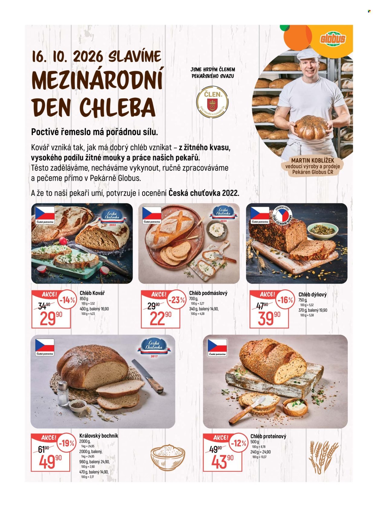 GLOBUS leták - Od středy 14.10.2026