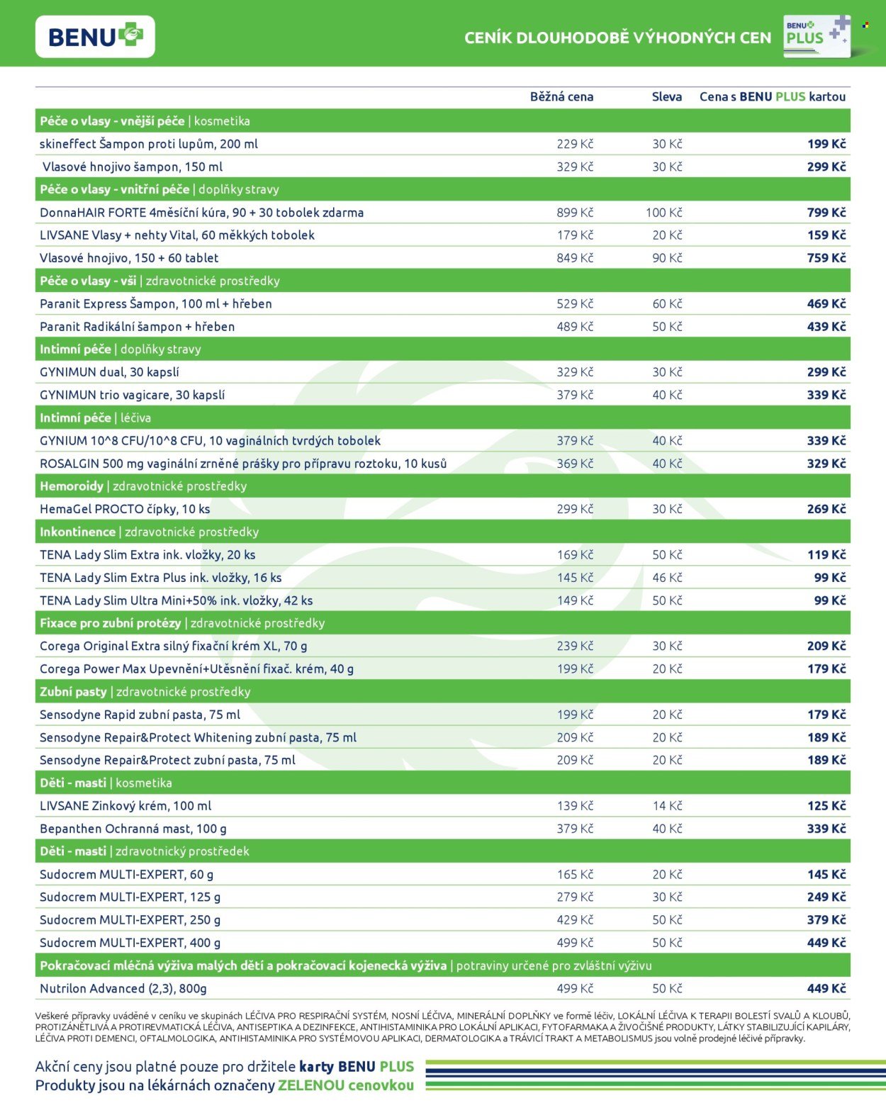 BENU LÉKÁRNA leták - Dlouhodobě výhodné ceny (2026-05-01 - 2026-05-31)