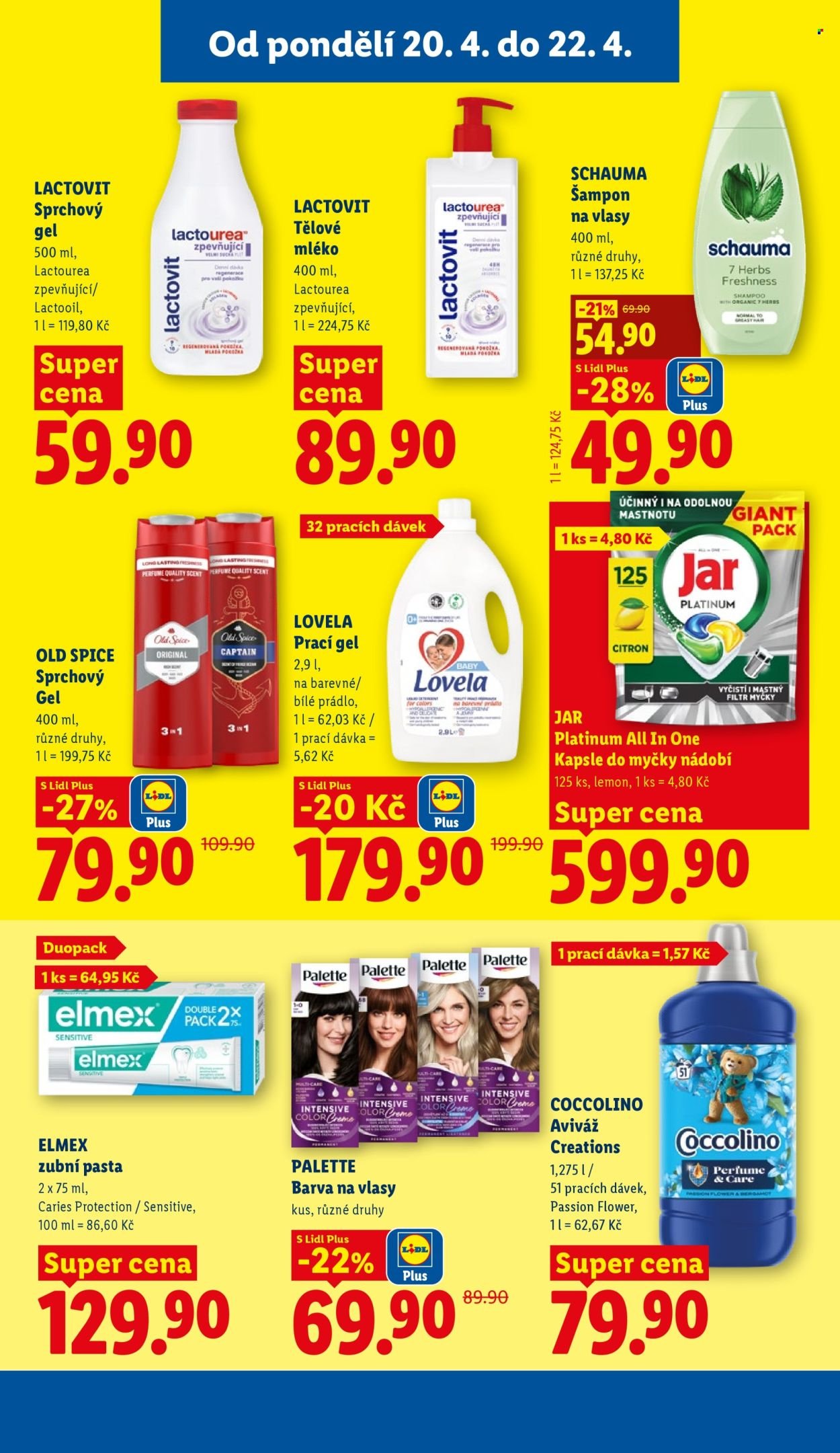 LIDL leták - Od pondělí 20.4.2026 (2026-04-20 - 2026-04-22)