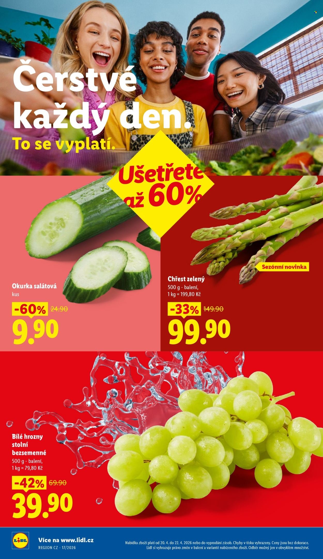 LIDL leták - Od pondělí 20.4.2026 (2026-04-20 - 2026-04-22)