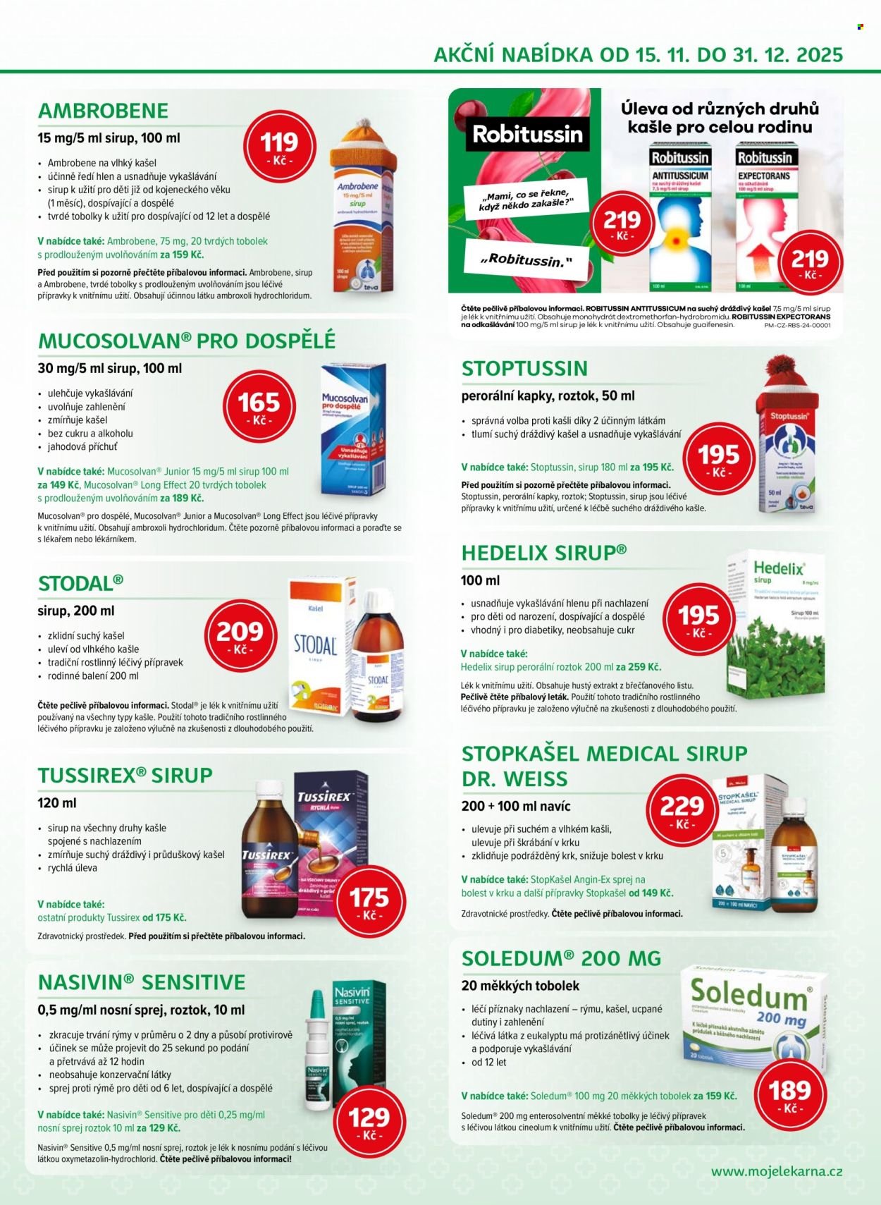 MOJELEKARNA.CZ leták - Akční leták (2025-11-15 - 2025-12-31)
