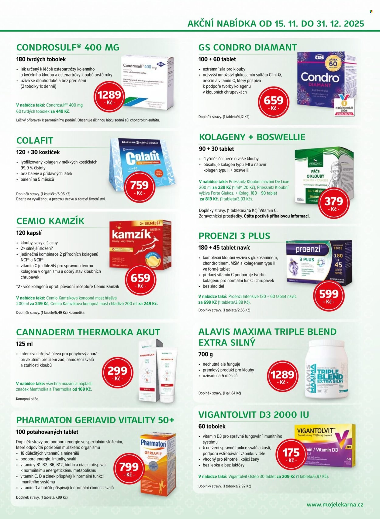MOJELEKARNA.CZ leták - Akční leták (2025-11-15 - 2025-12-31)