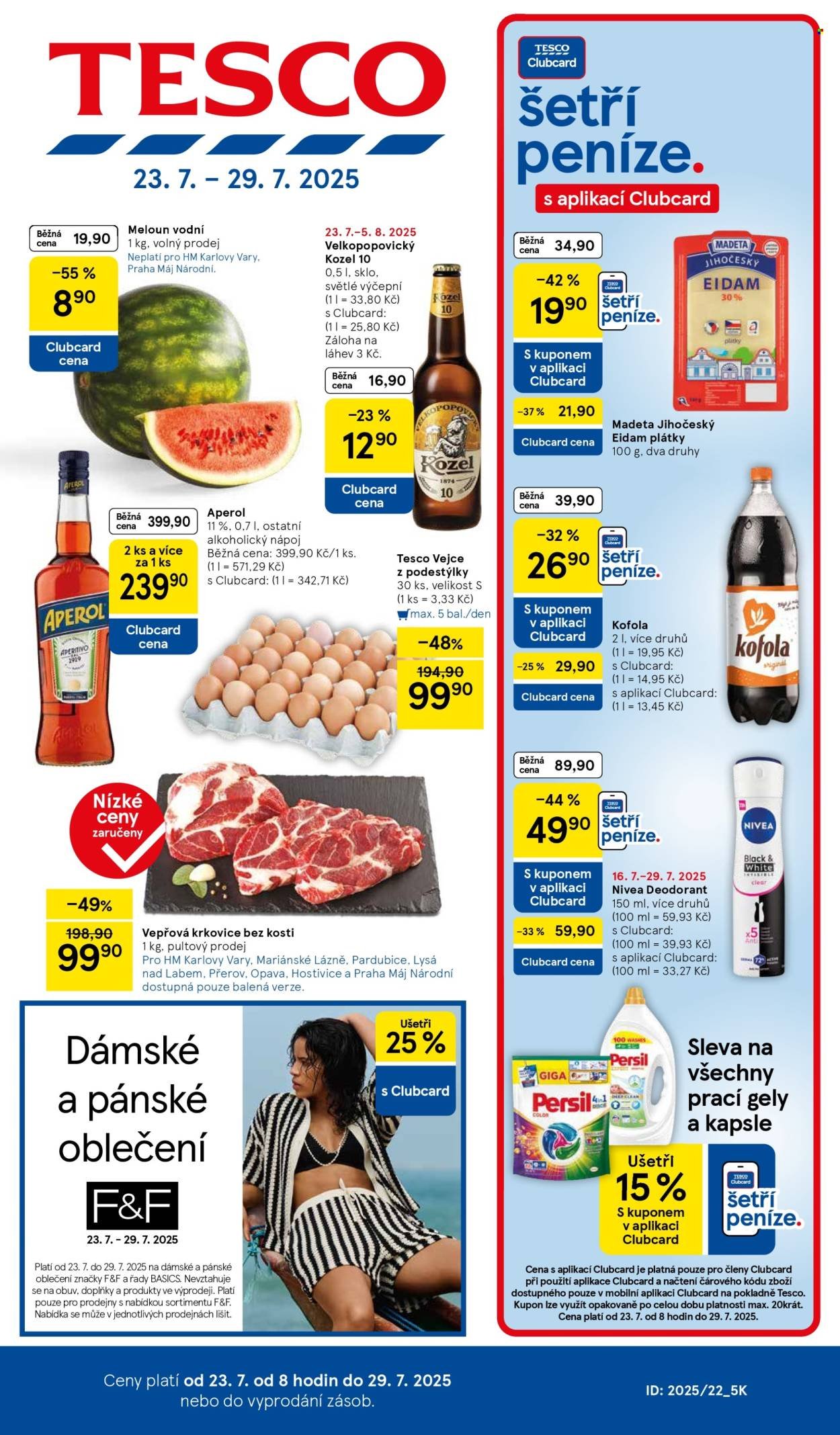 TESCO leták - Clubcard šetří peníze. (2025-07-23 - 2025-07-29)