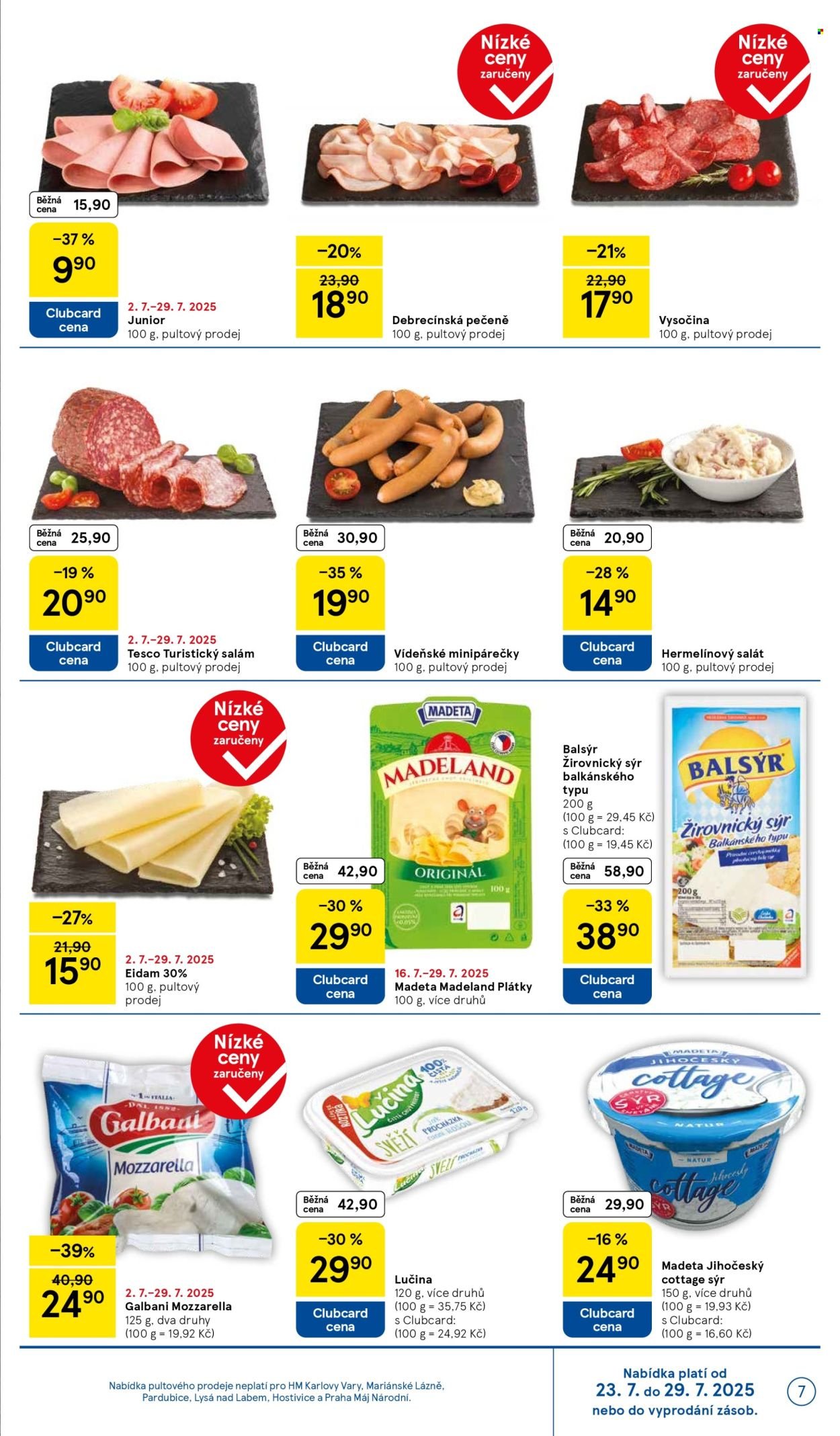TESCO leták - Clubcard šetří peníze. (2025-07-23 - 2025-07-29)
