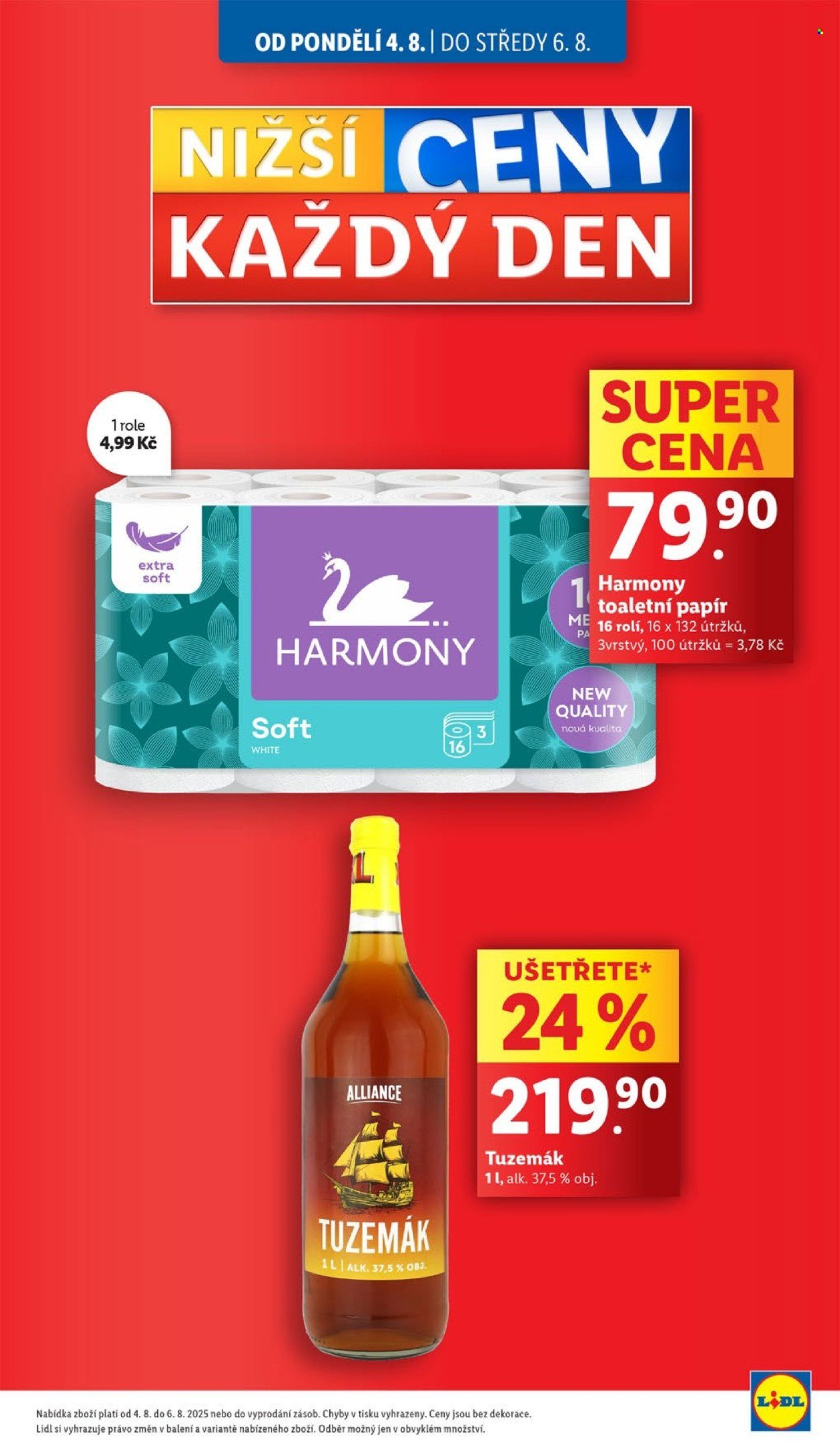 LIDL leták - Od pondělí 4.8.2025 (2025-08-04 - 2025-08-06)