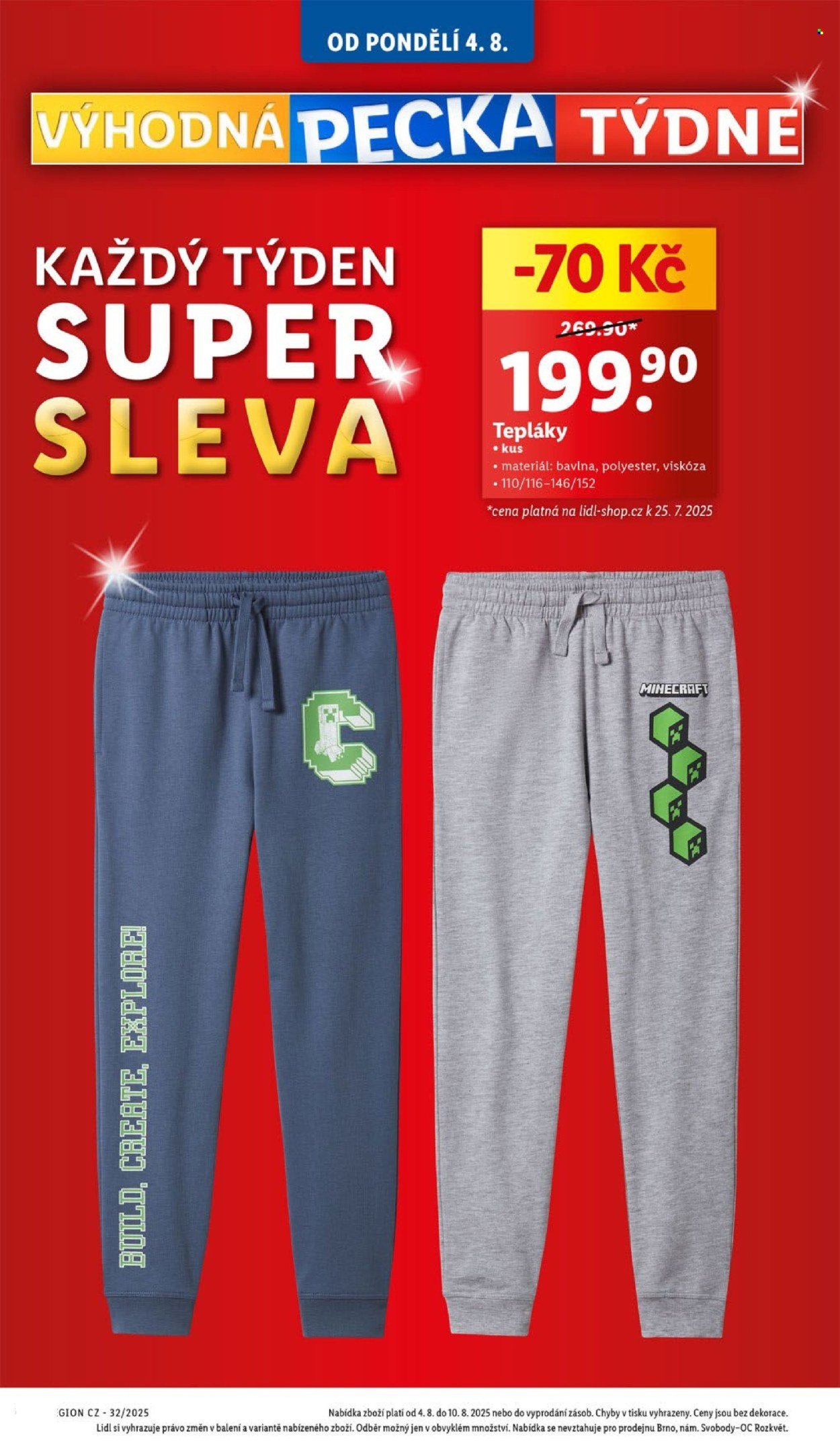 LIDL leták - Od pondělí 4.8.2025 (2025-08-04 - 2025-08-06)