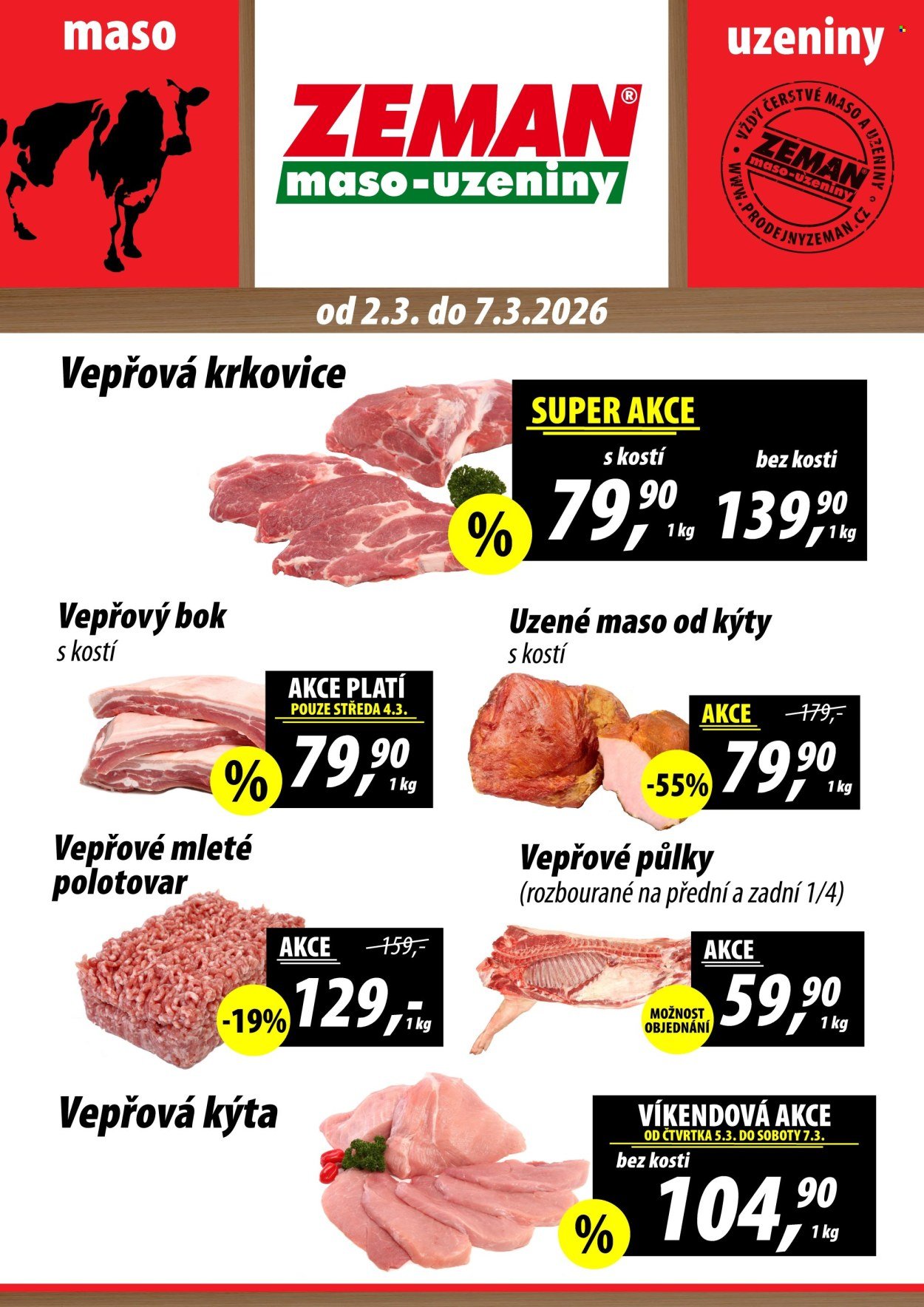ZEMAN MASO-UZENINY leták - Od pondělí 2.3.2026 (2026-03-02 - 2026-03-07)