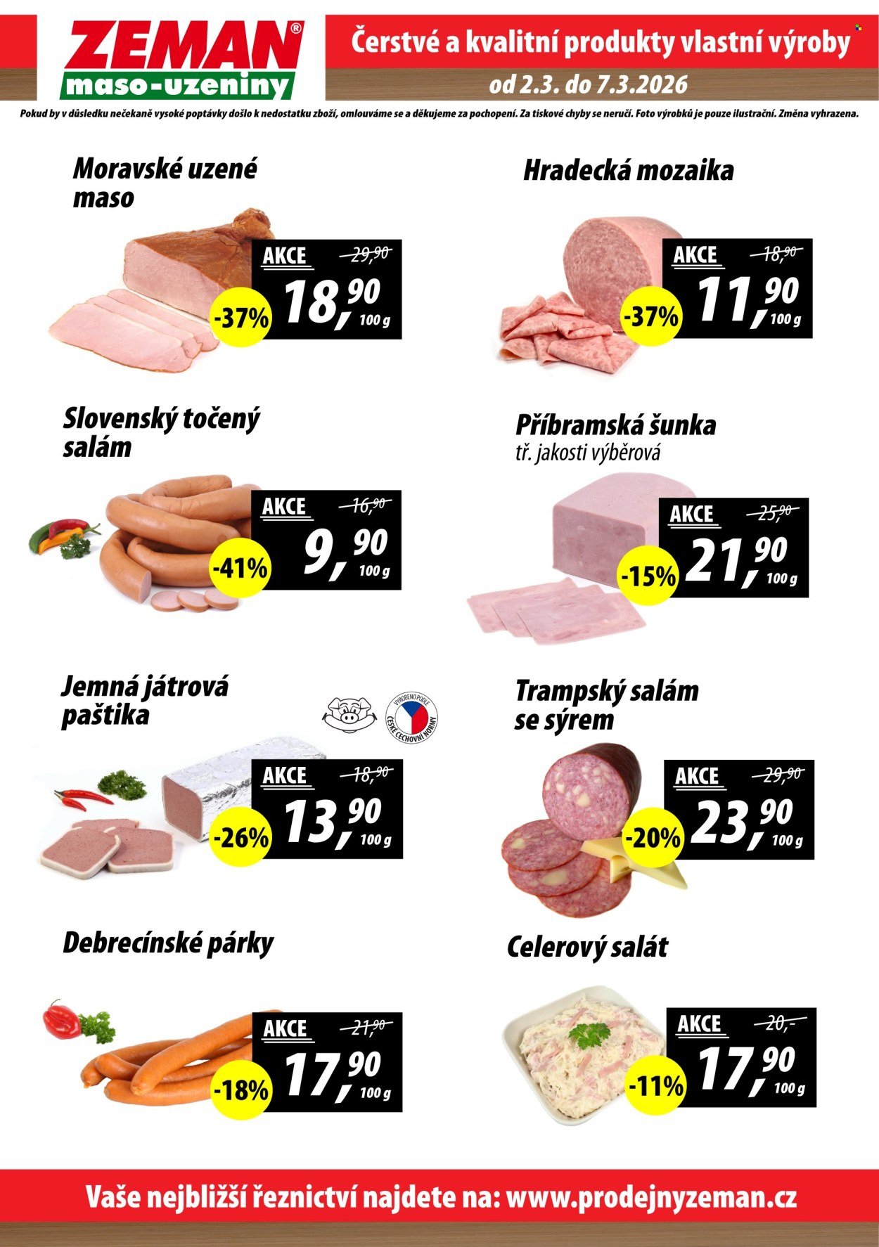 ZEMAN MASO-UZENINY leták - Od pondělí 2.3.2026 (2026-03-02 - 2026-03-07)