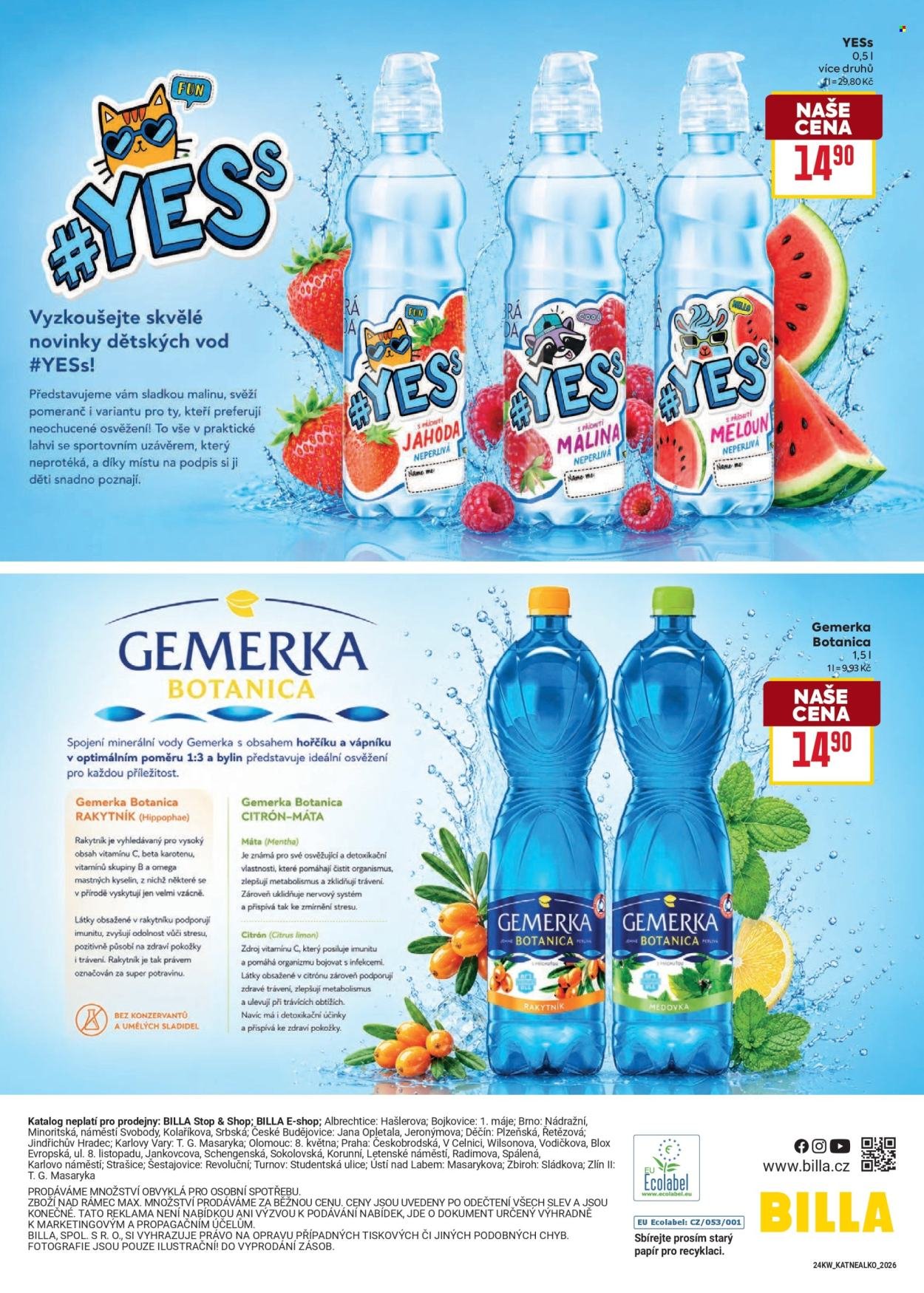 BILLA leták - Léto plné osvěžujících drinků
