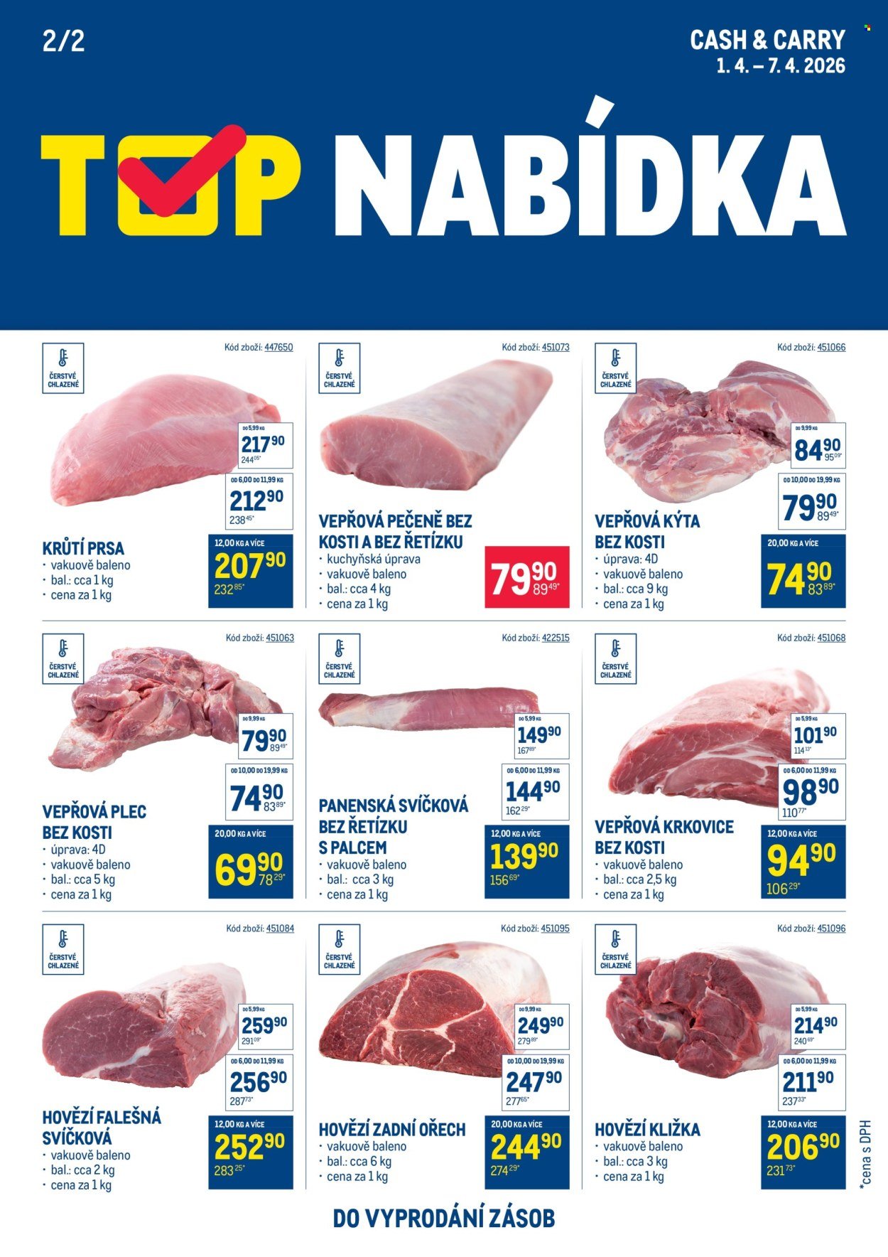 MAKRO leták - TOP maso (2026-04-01 - 2026-04-07)